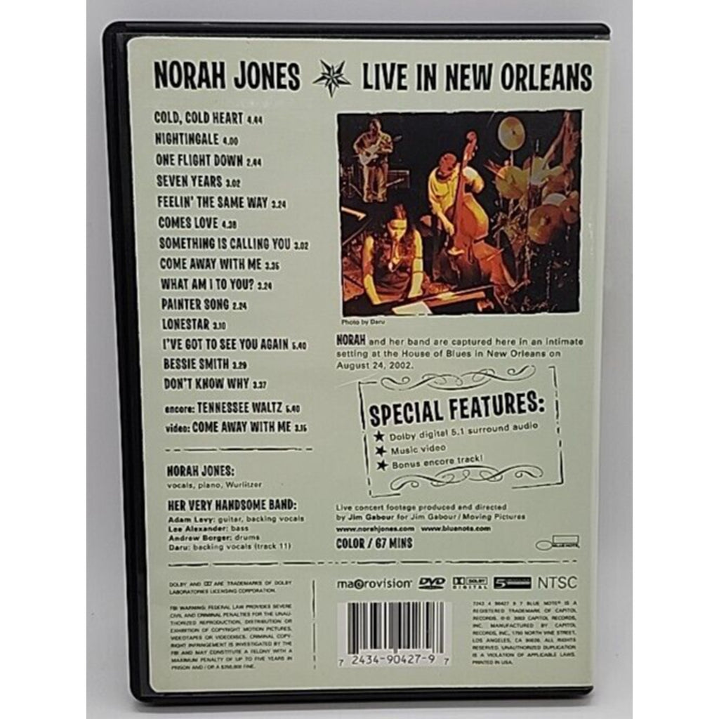 Norah Jones - Live in New Orleans (DVD, 2003)
