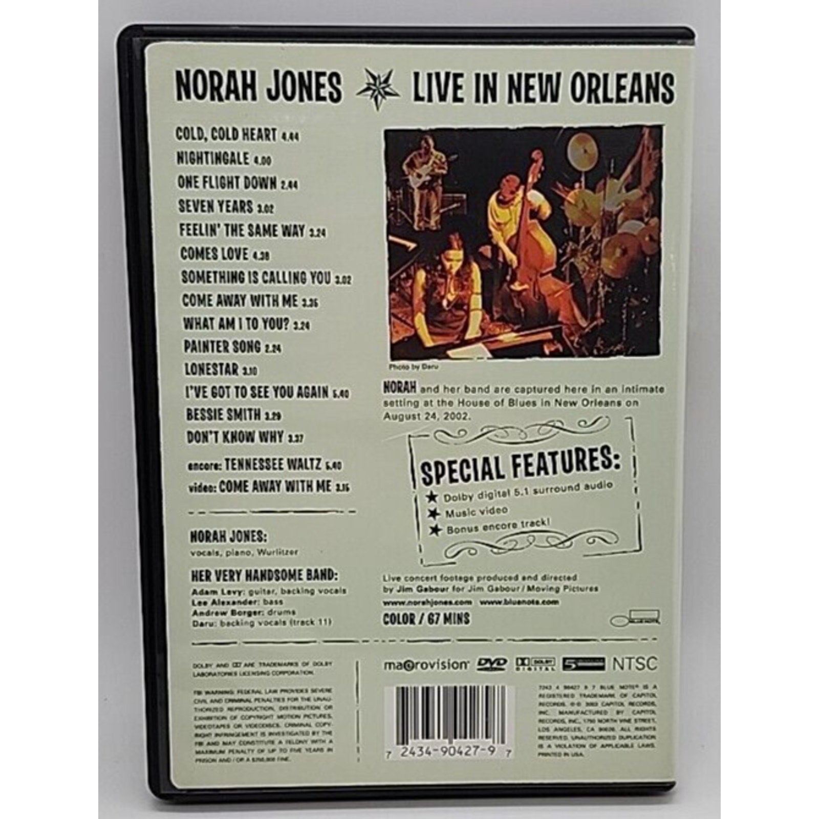 Norah Jones - Live in New Orleans (DVD, 2003)