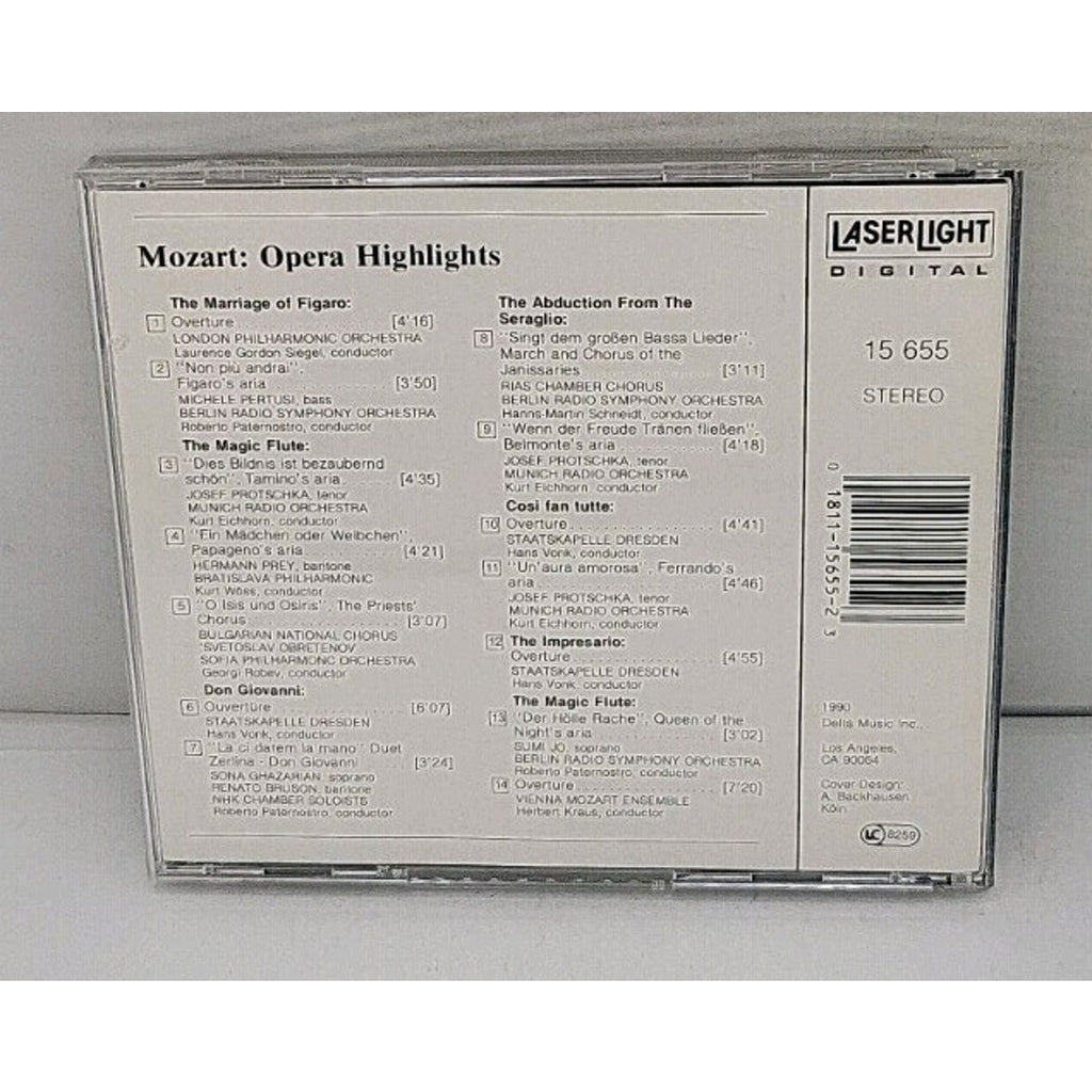 Opera Hlts by W.A. Mozart (CD, 1990)