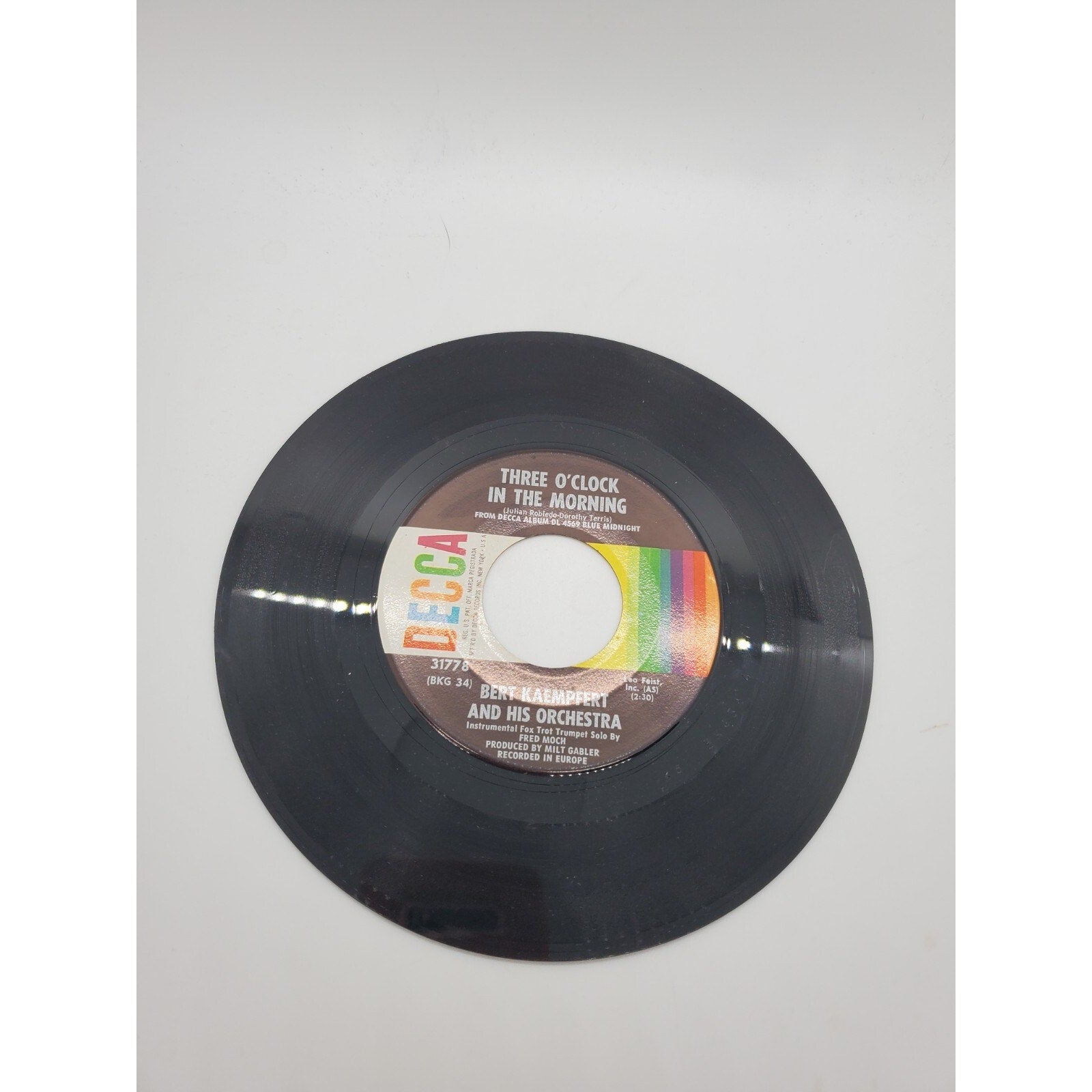 Bert Kaempfert and his Orchestra - Three O'clock in the Morning/Nothing's New
