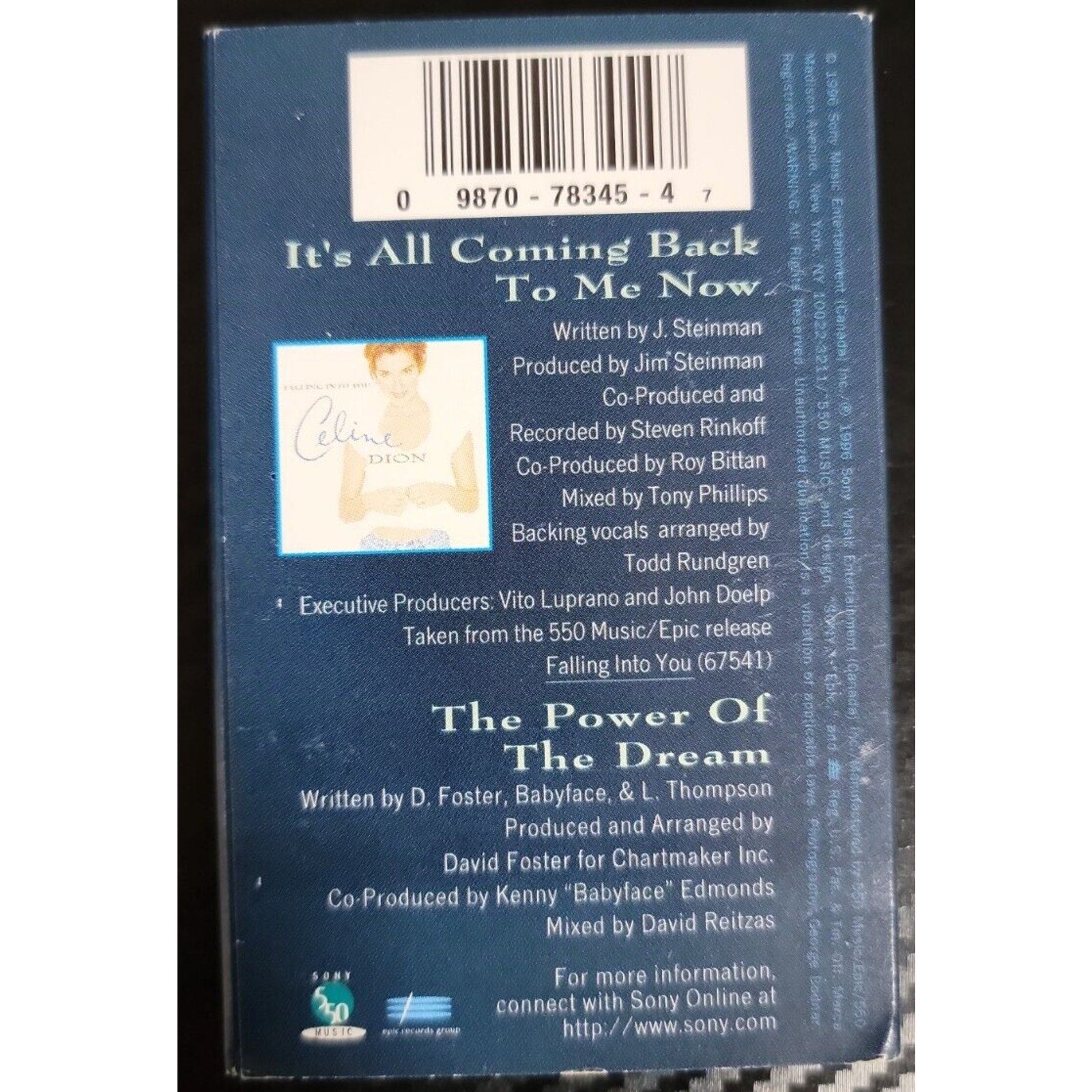 It's All Coming Back to Me Now [Single] by Céline Dion (Cassette, Jul-1996, 550