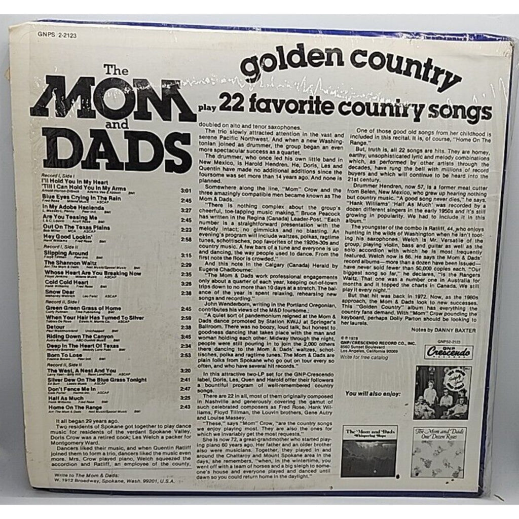 The Mom And Dads - Golden Country - 22 Favorite Country Songs (Record)