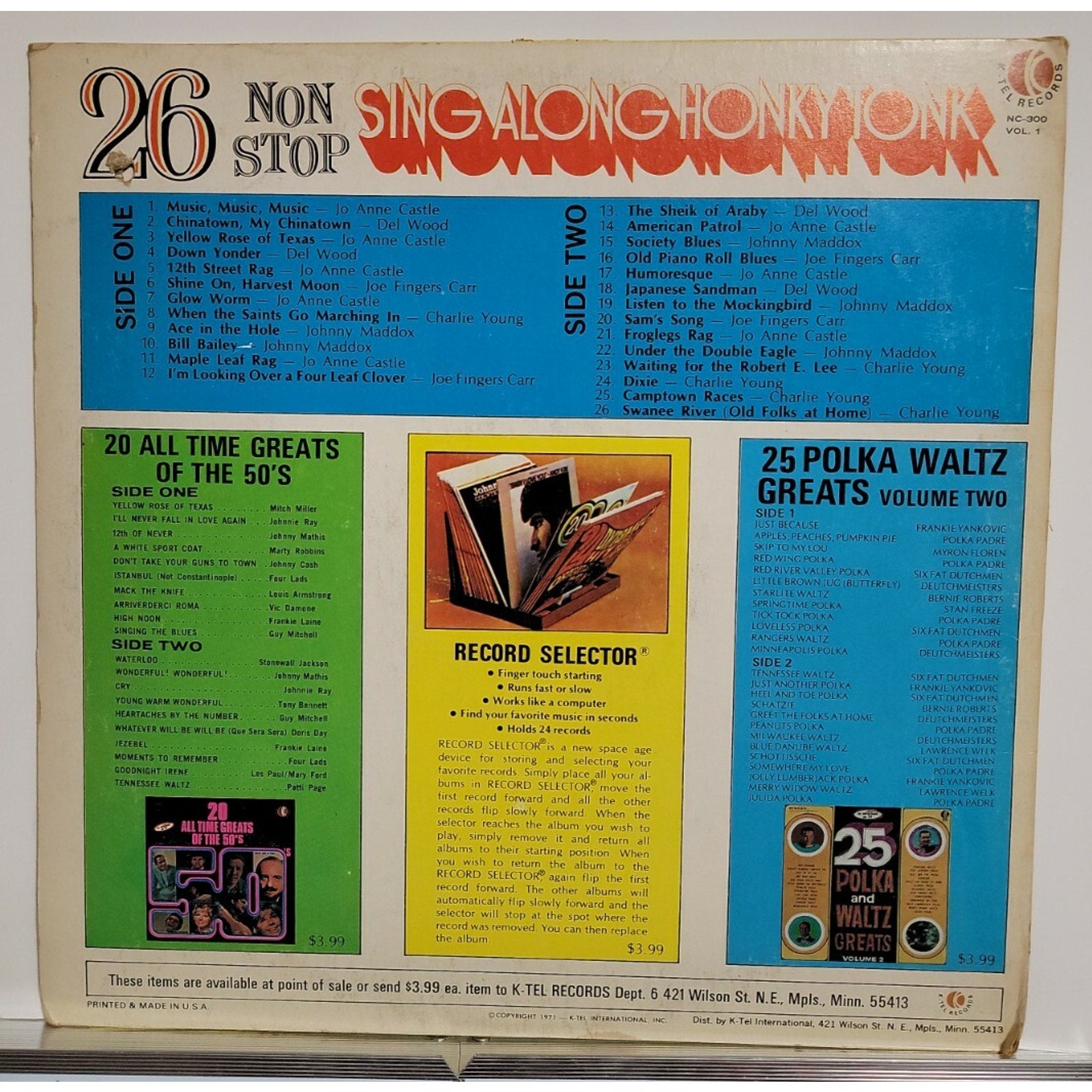 Various – 26 Non Stop Sing Along Honky Tonk (Vol. 1)