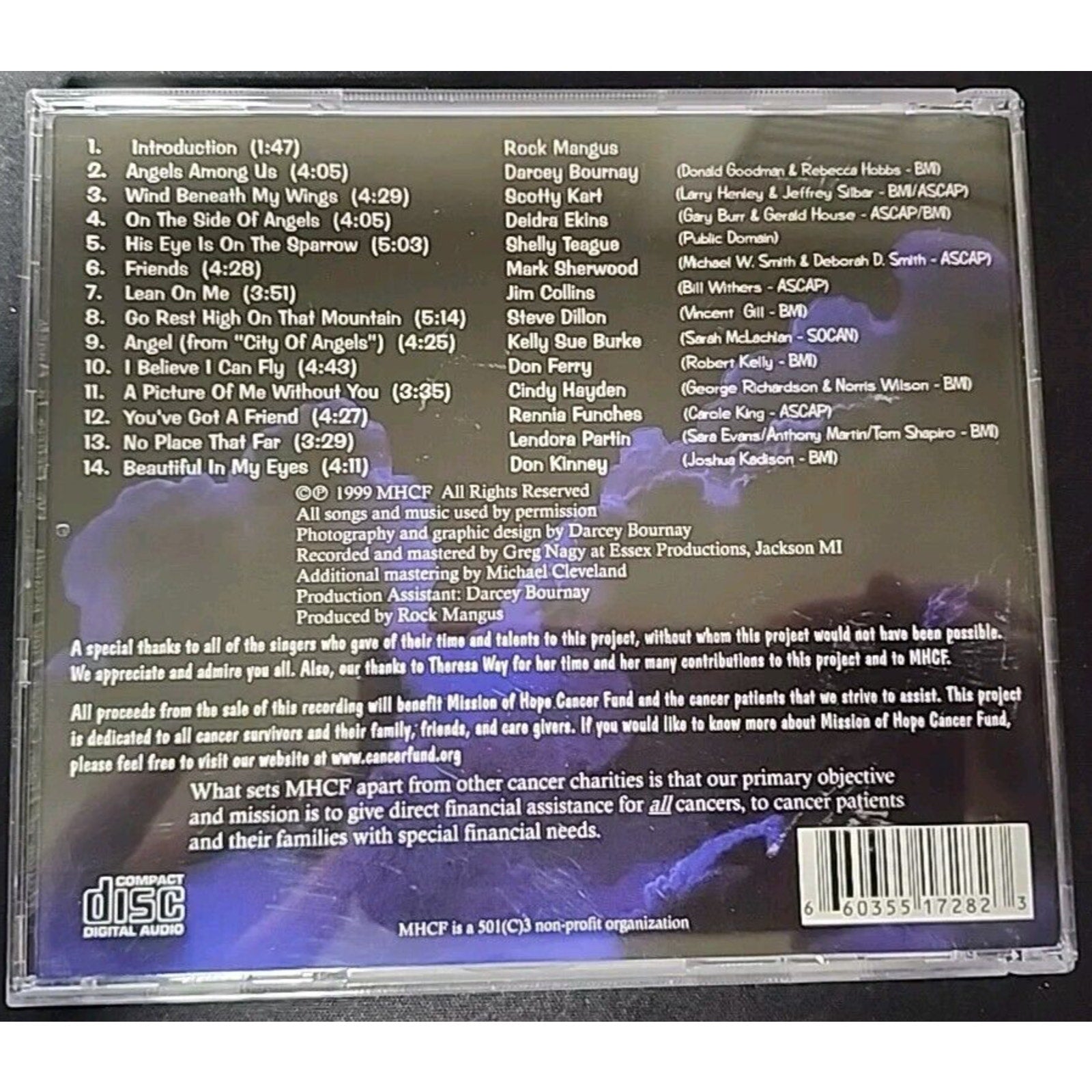 Mission of Hope Cancer Fund - We Believe In Angels (CD)
