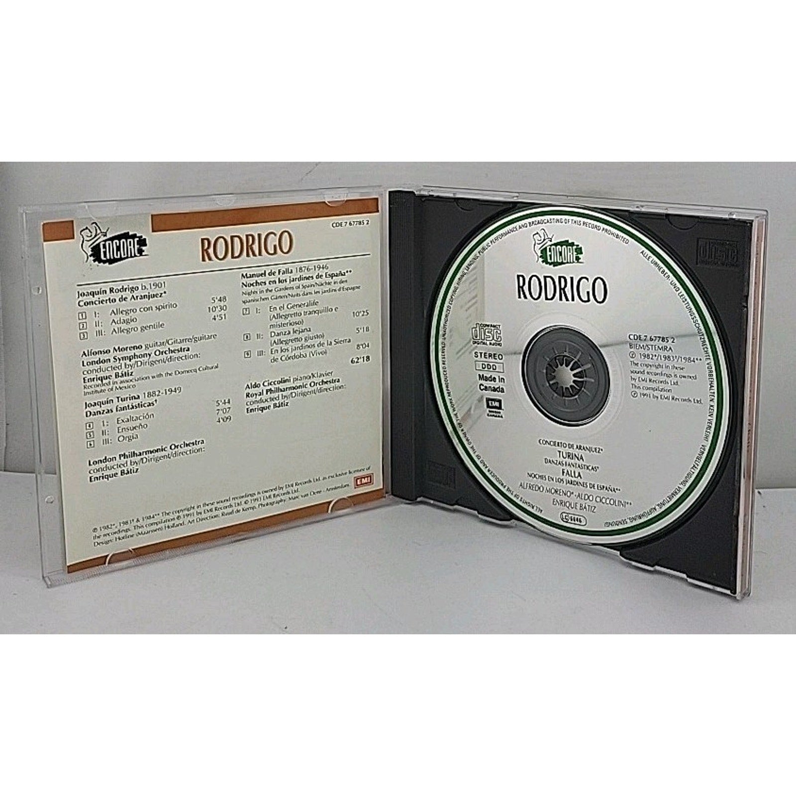 Rodrigo: Concierto De Aranjuez, Falla, Turina, Danzas Fantasticas (CD)