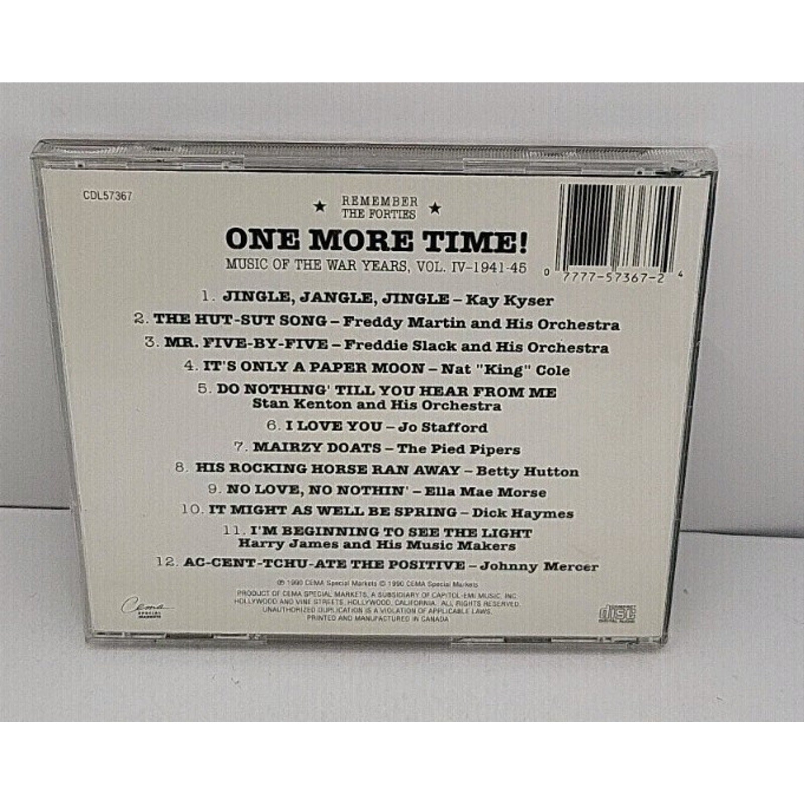 One More Time by Various Artists (CD, Apr-1992, EMI-Capitol Special Markets)