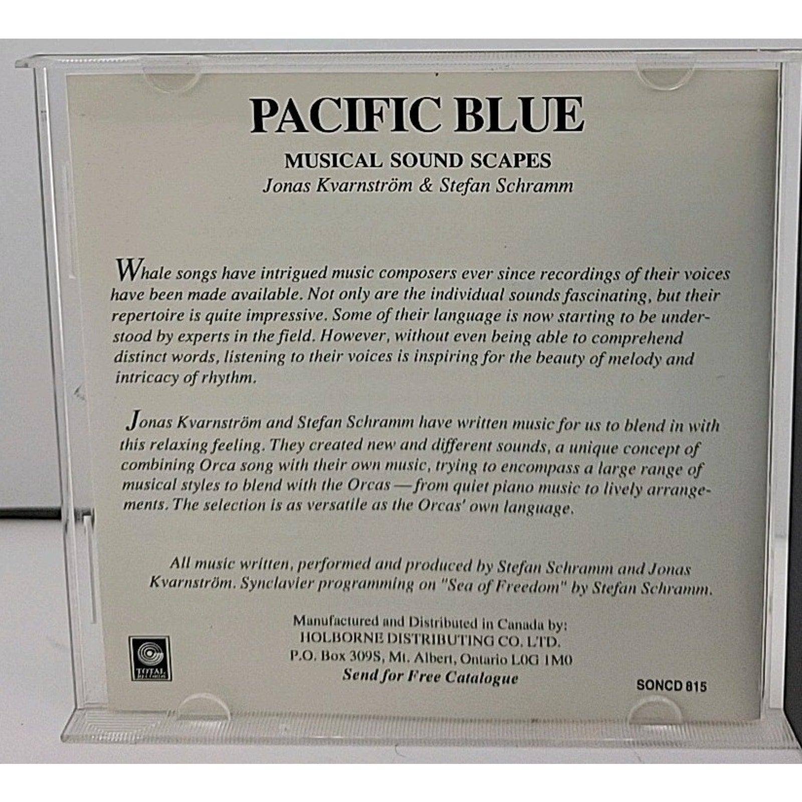 Pacific Blue by Stefan Schramm (CD, Feb-1996, Sounds Of Nature)