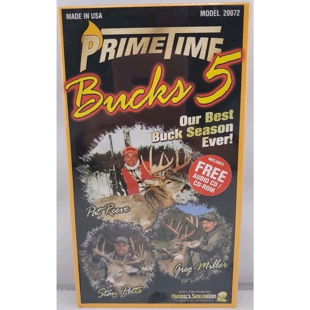 Primetime Bucks 5 (VHS 2001) w/Scent Elimination *Brand New*