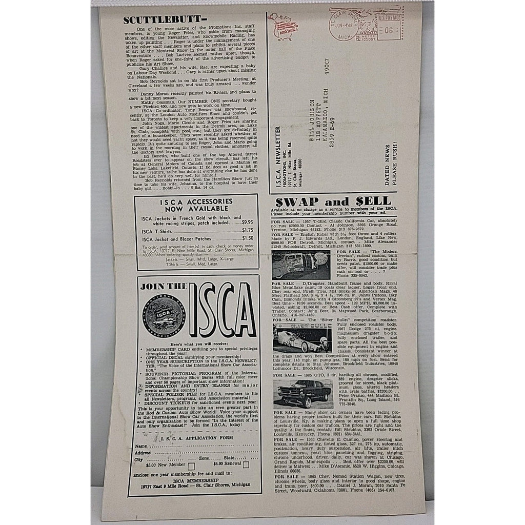 ISCA Newsletter June 1968 Volume VIII Number 8