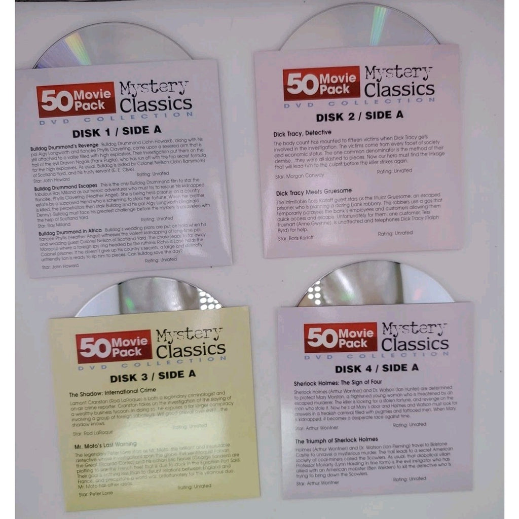 Mystery Classics 50 Movie Pack (DVD, 2004, 12-Disc Set)