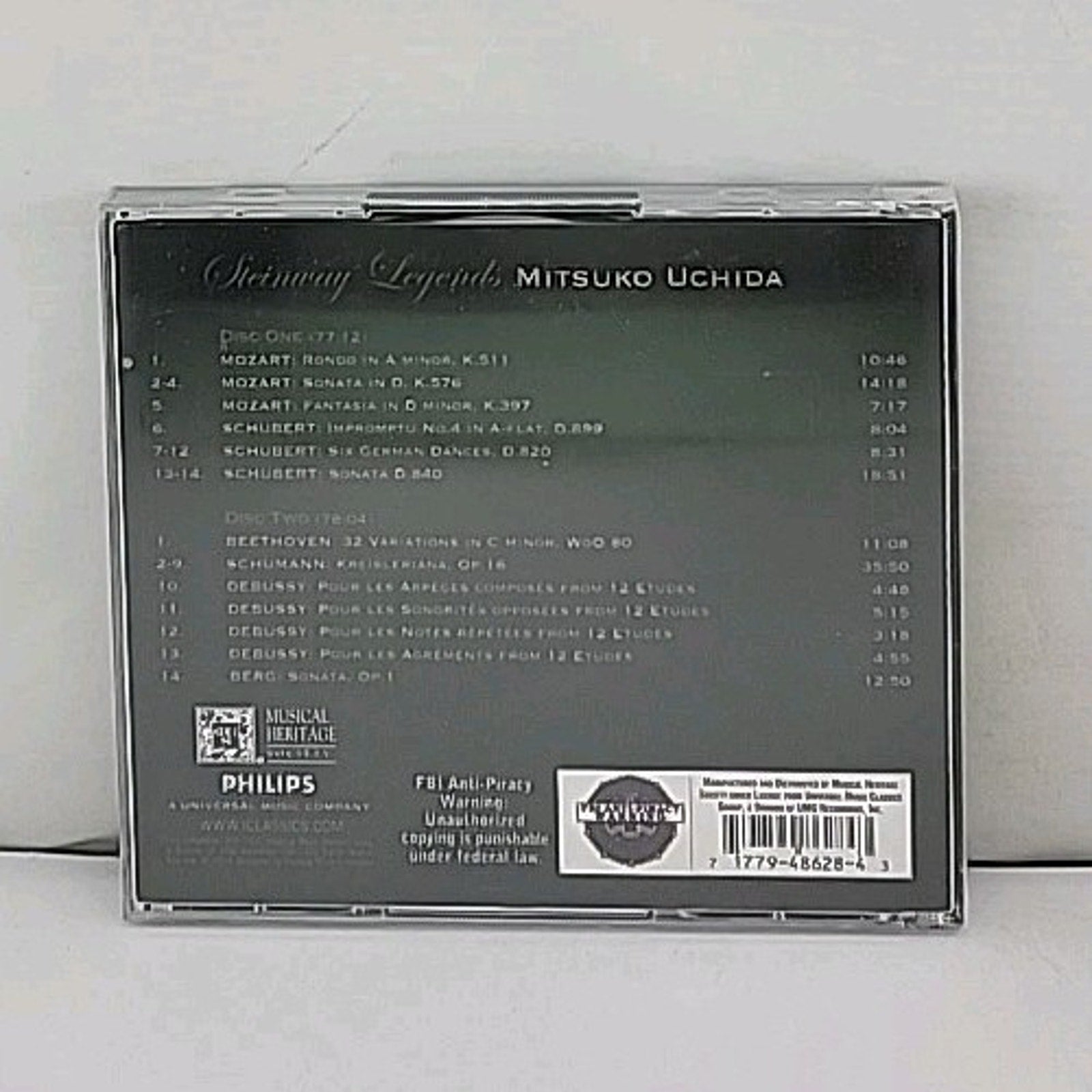 Mitsuko Uchida Steinway Legends CD Album 2 Disc Set *Brand New*