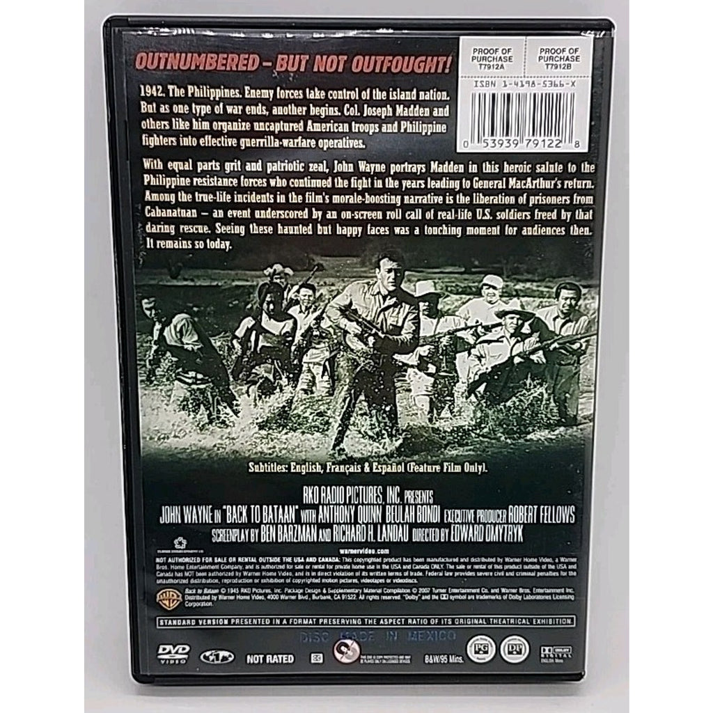 Back to Bataan (DVD, 1945)