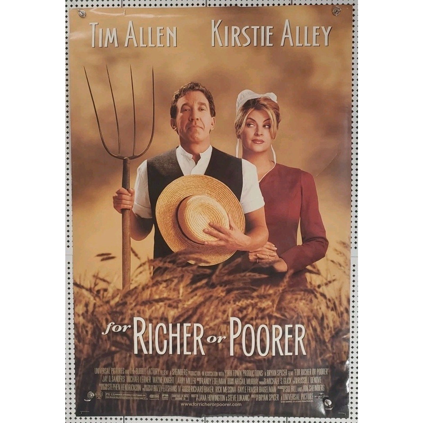 For Richer Or Poorer Movie Poster 2 Sided Original 27x40 Tim Allen Kirstie Alley