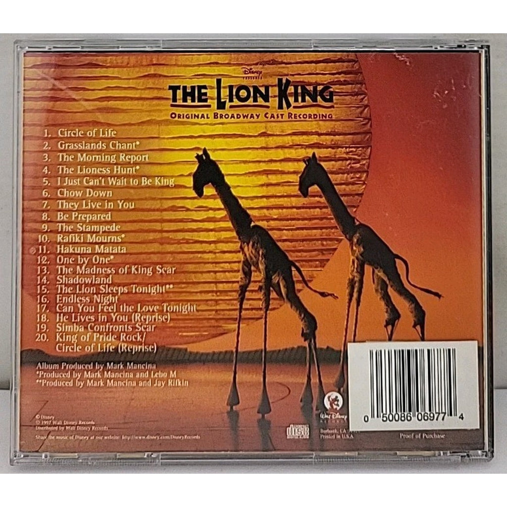 The Lion King (1997 Original Broadway Cast) - Audio CD By Elton John