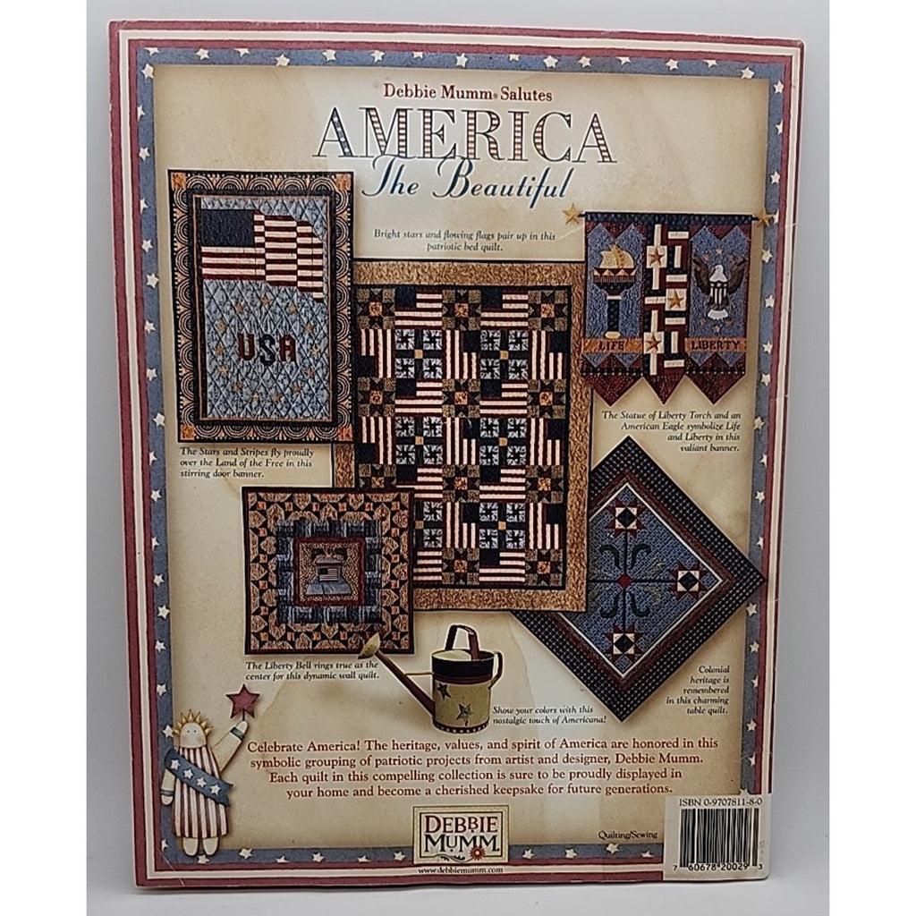 Debbie Mumm Salutes America the Beautiful Patriotic Quilt Pattern Book Sewing