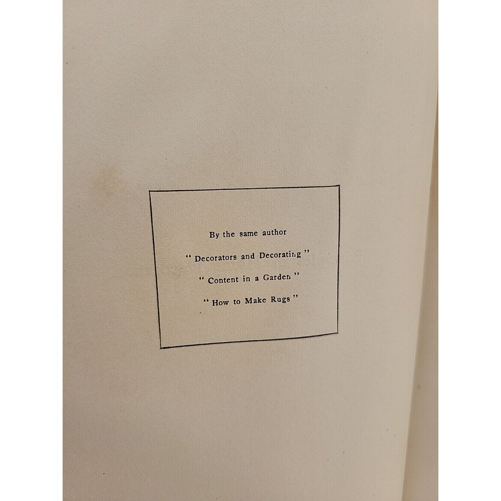 Principles Of Home Decoration By Candace Wheeler 1903 HC (S1)