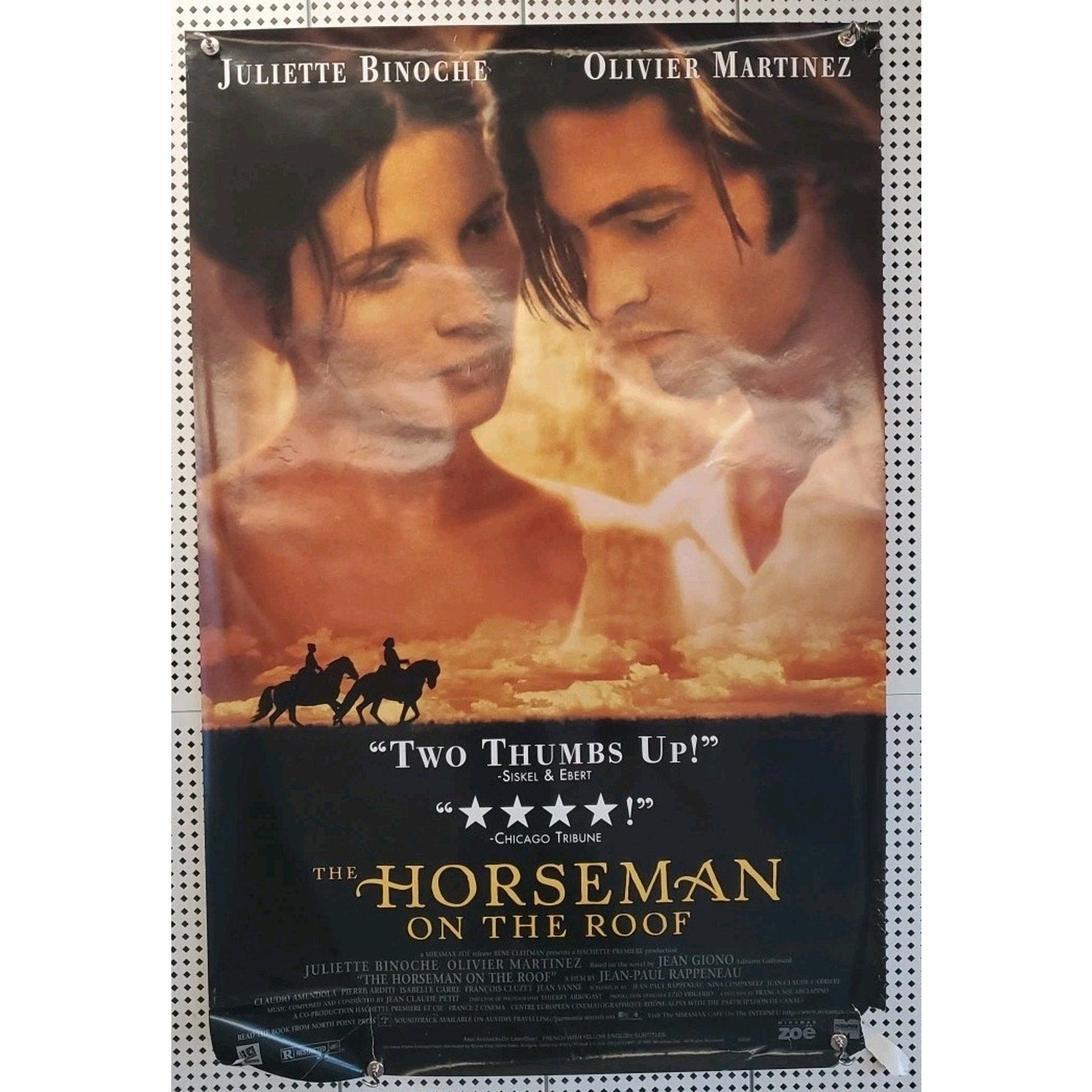 1996 The Horseman on the Roof Advance Movie Poster Isabelle Carre 27x40