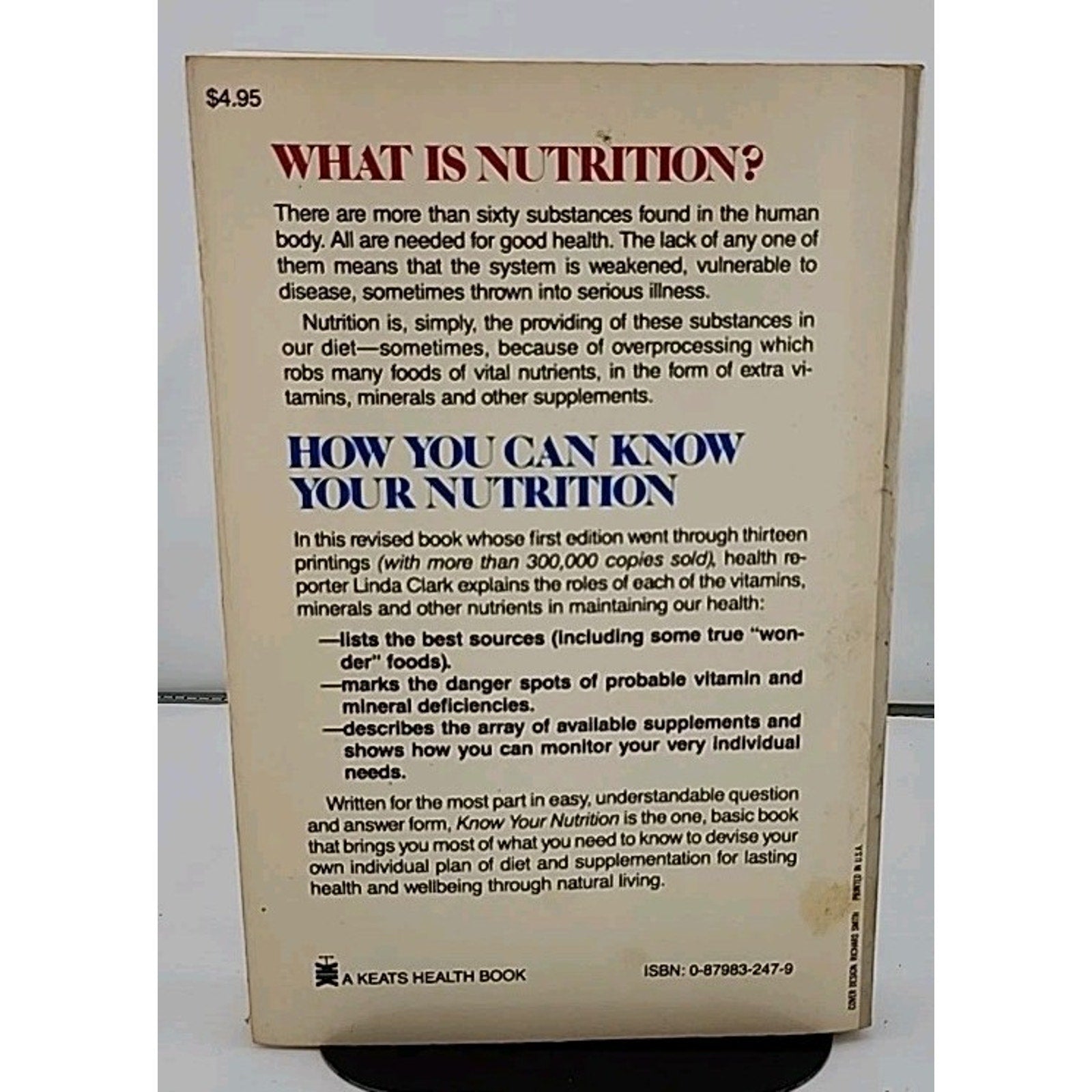 Know Your Nutrition Linda Clark (Paperback)