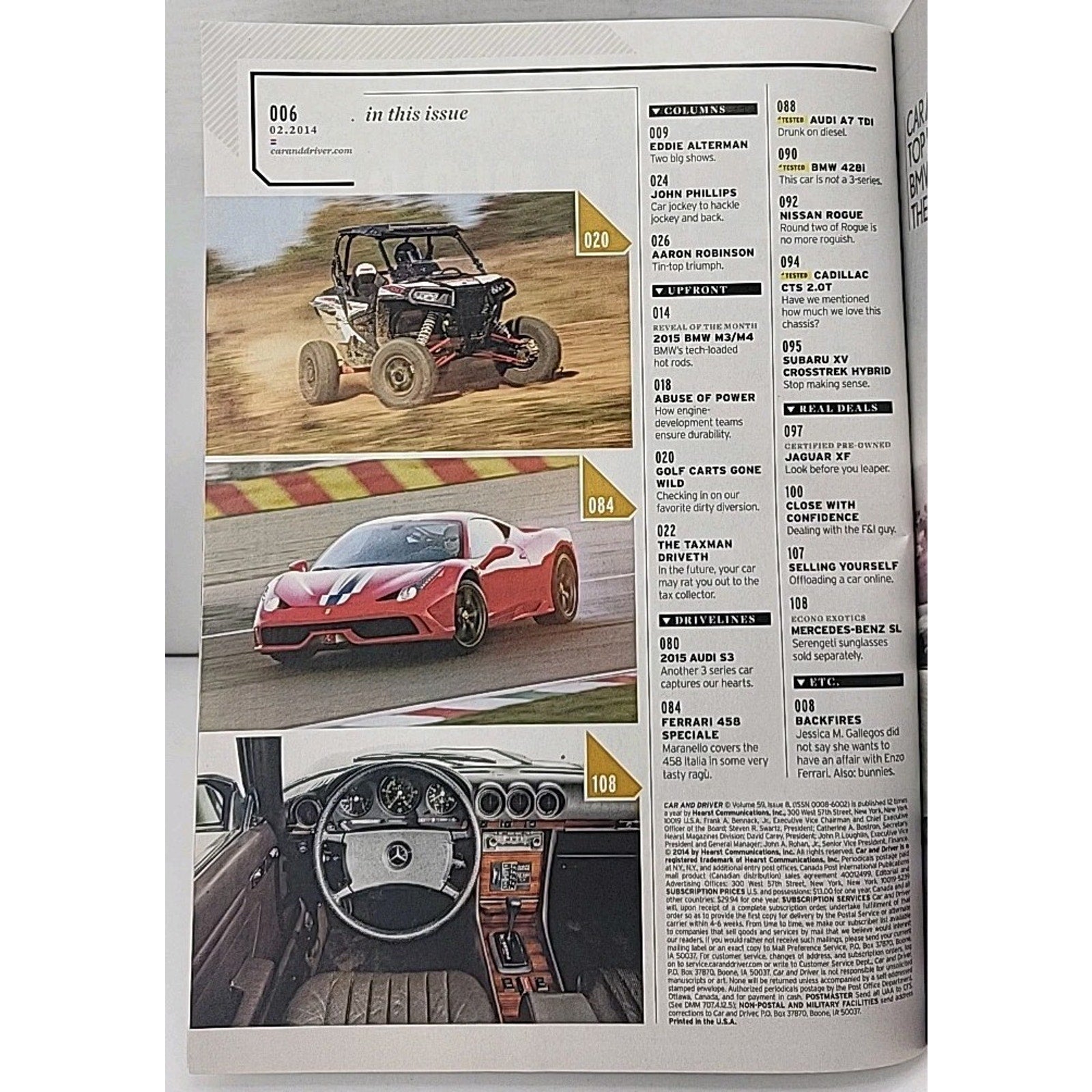 Car And Driver Magazine - February 2014 - Vol. 59 No. 8