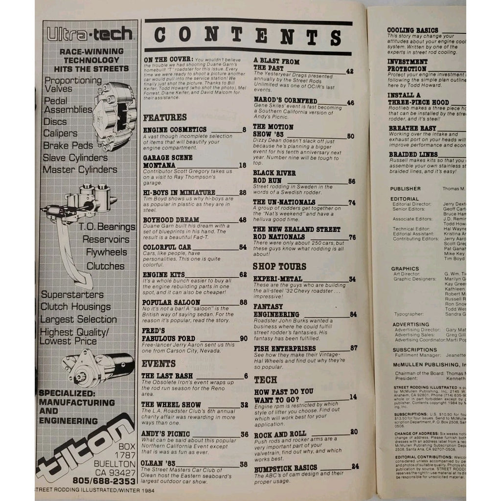 Street Rodding Magazine Winter 1984