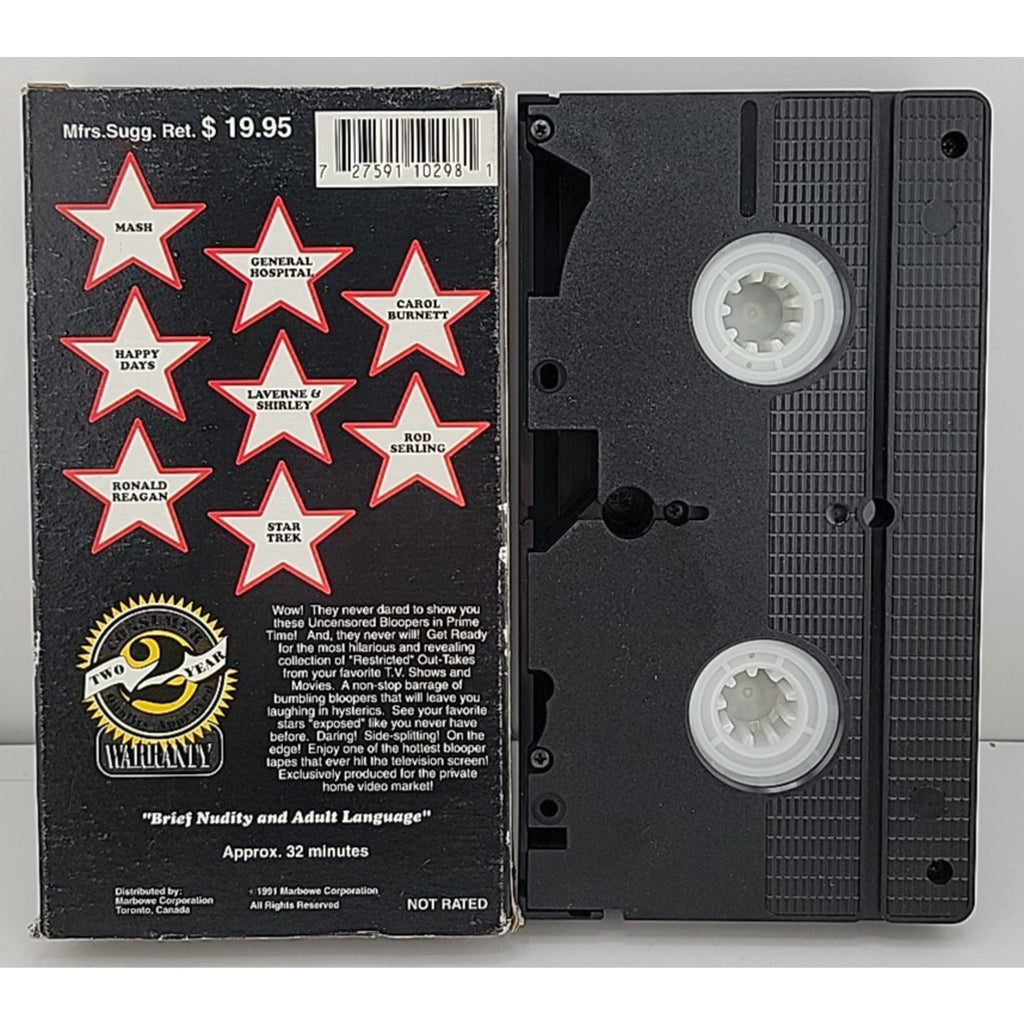 Show Biz Bloopers (VHS 1991) TV, Movies, Soap Operas, Hollywood Uncensored