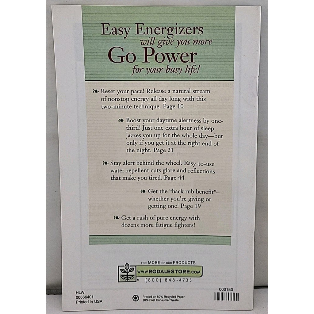 Easy Energizers 116 New Ways To Fight Fatigue