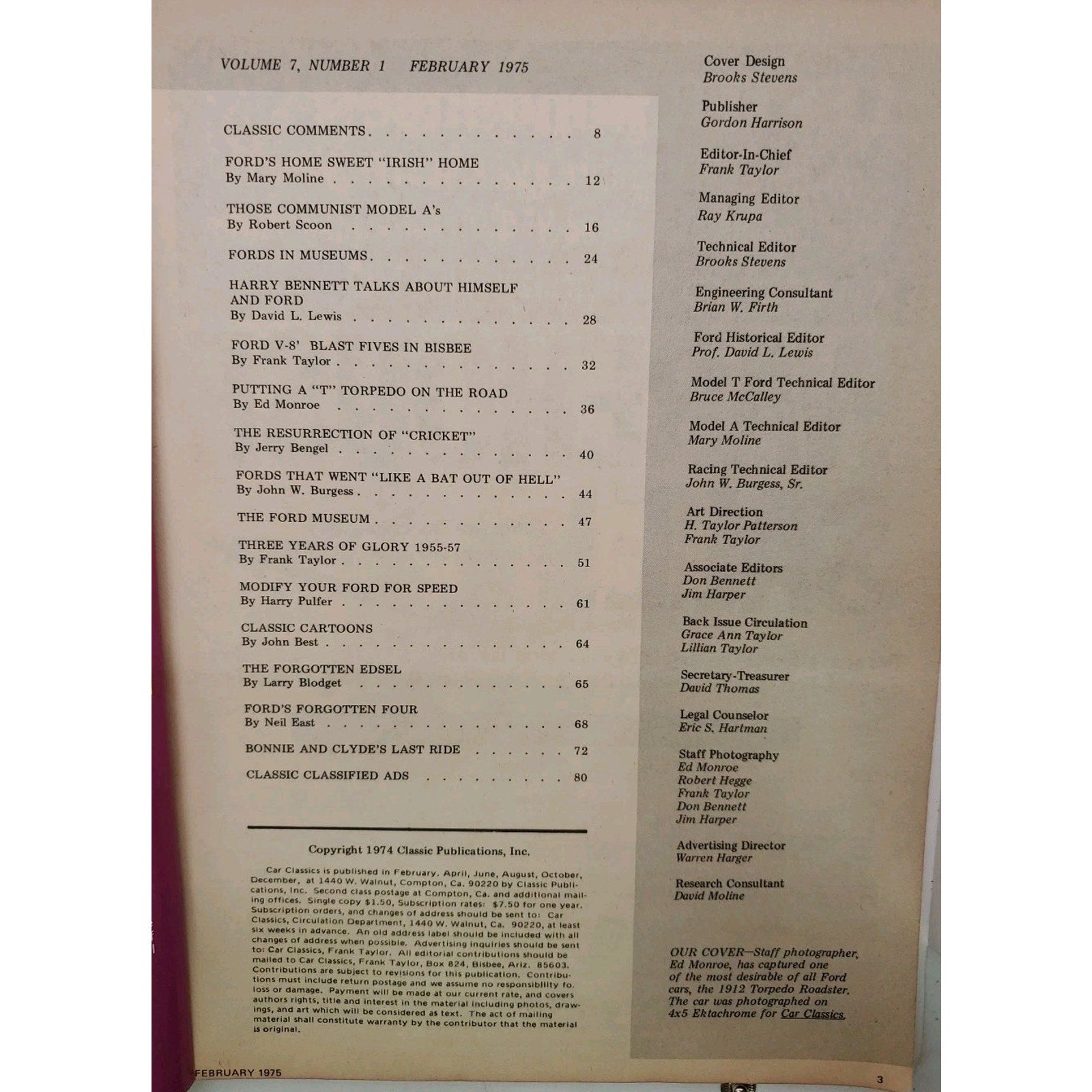 Car Classics Magazine February 1975