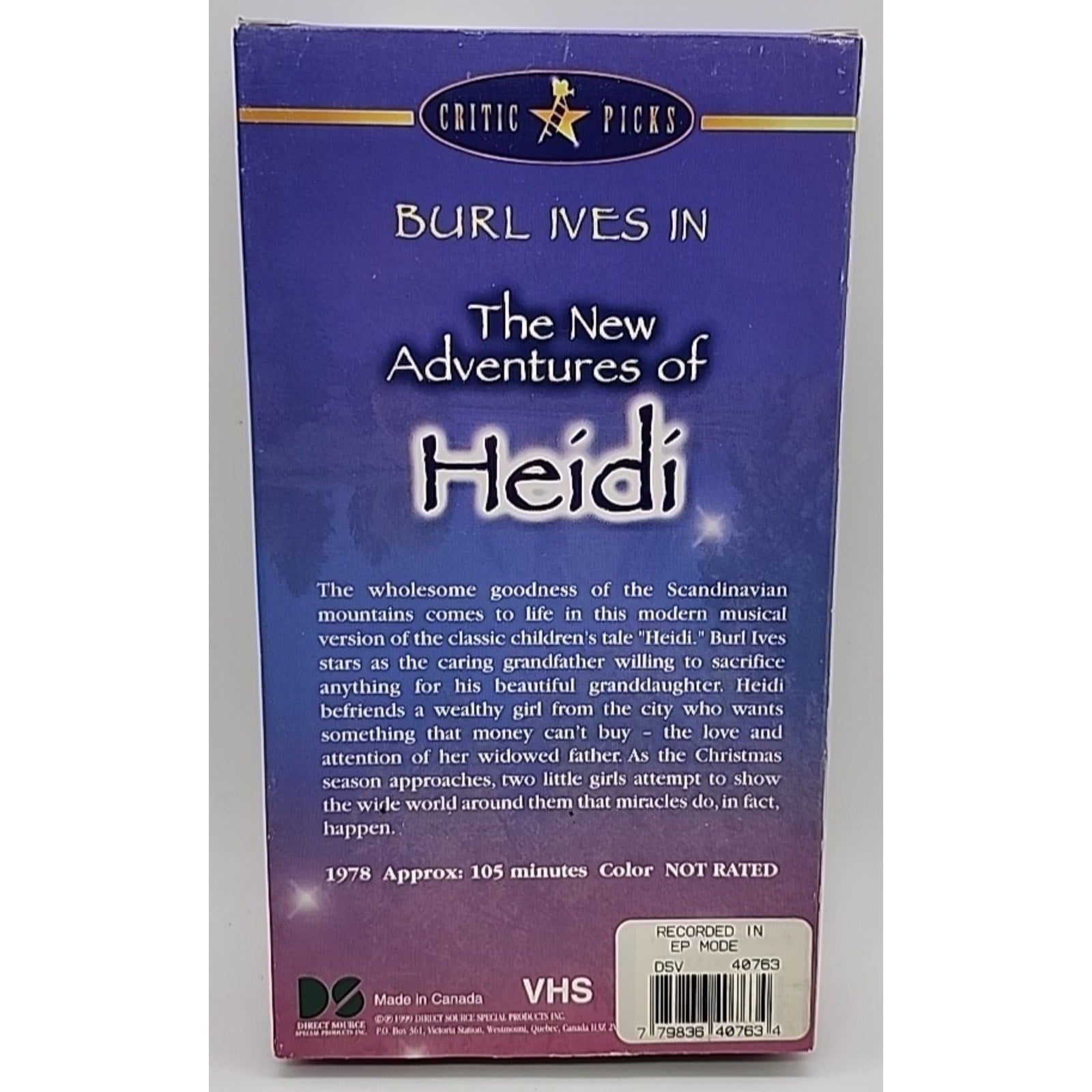 The New Adventures Of Heidi (1978, VHS)