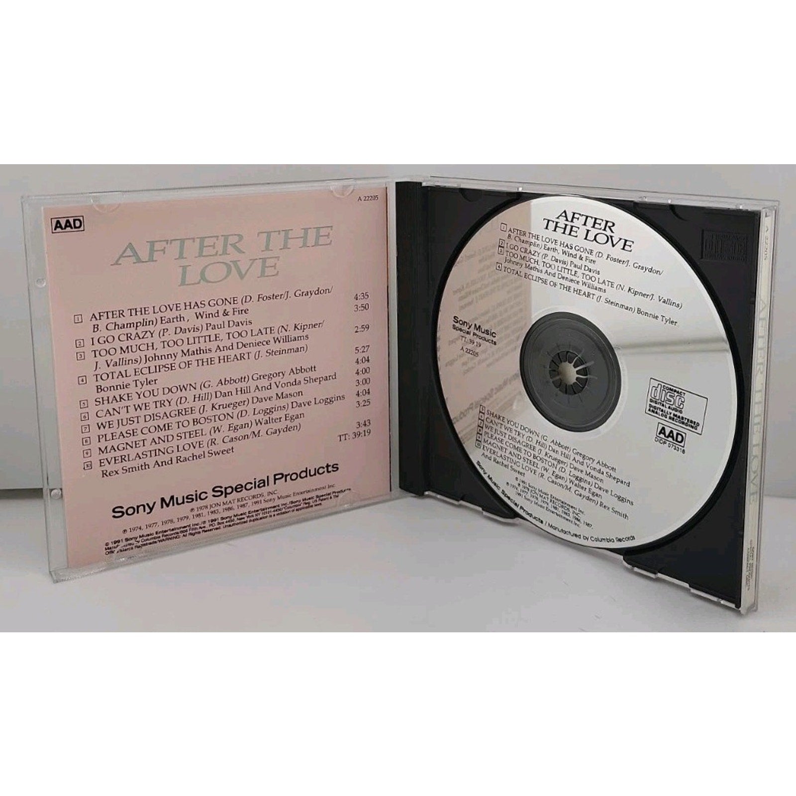 After the Love by Various Artists (CD, Dec-1995, Sony Music Distribution (USA))
