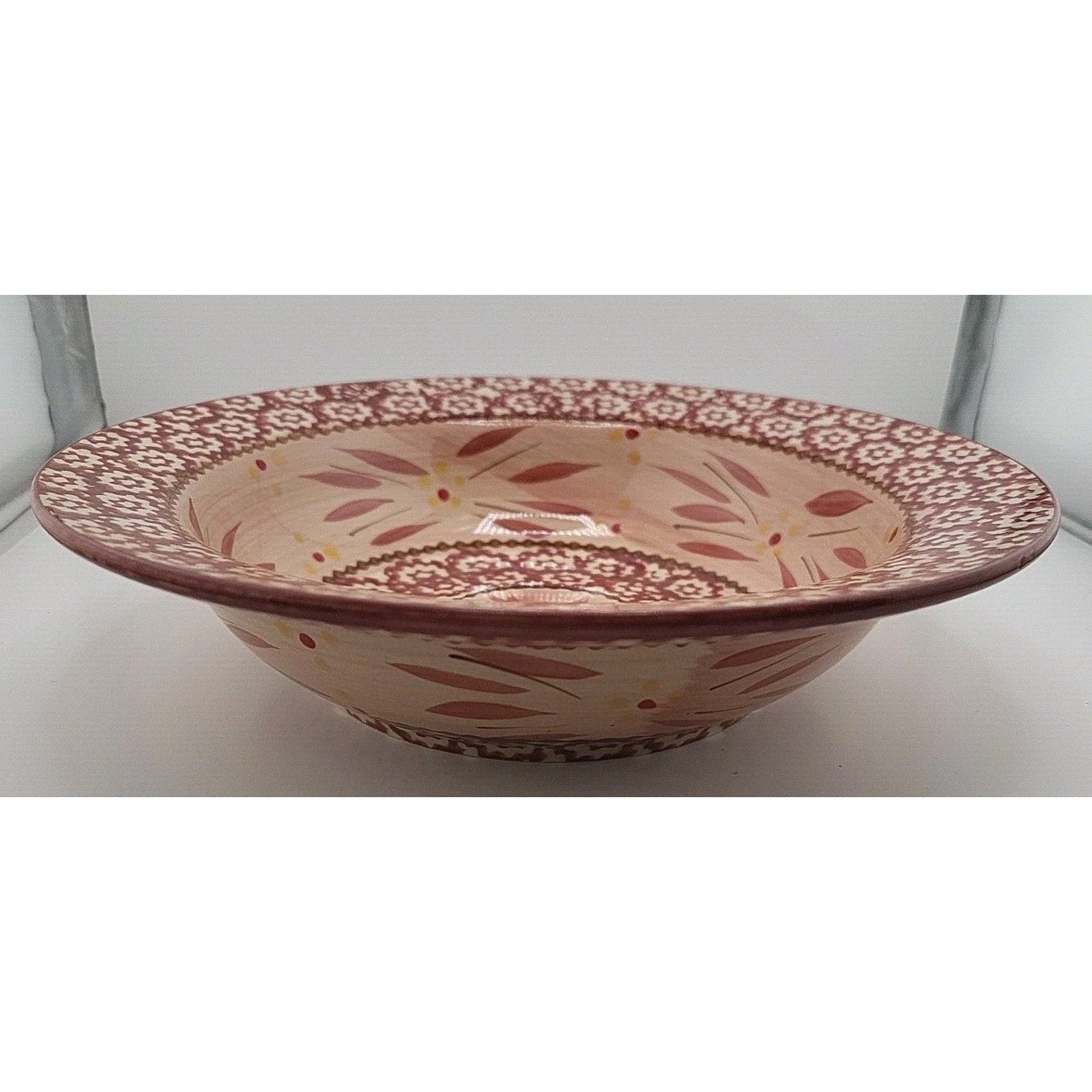 Temptations Old World Red Rim Soup Bowls (3)
