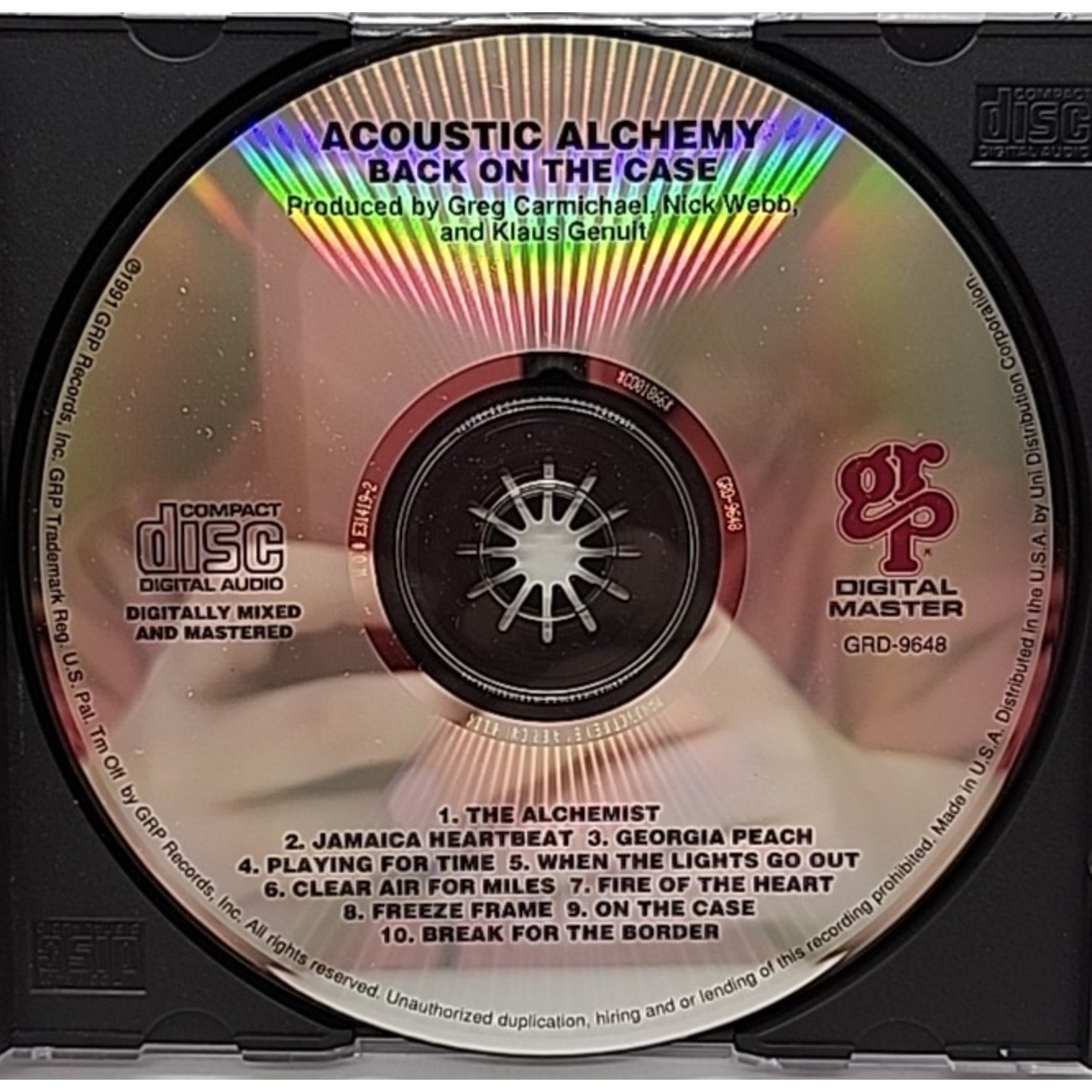 Back on the Case by Acoustic Alchemy (CD, 1991)