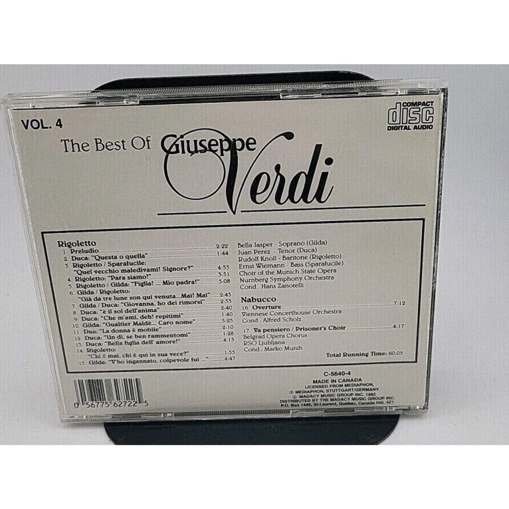 Giuseppe Verdi - The Best Of Vol. 4 CD 1992 Classical Madacy Music