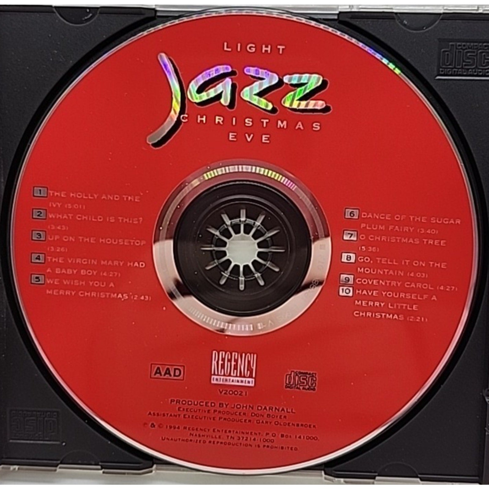 Light Jazz Christmas Eve (CD, 1994, Regency Entertainment)