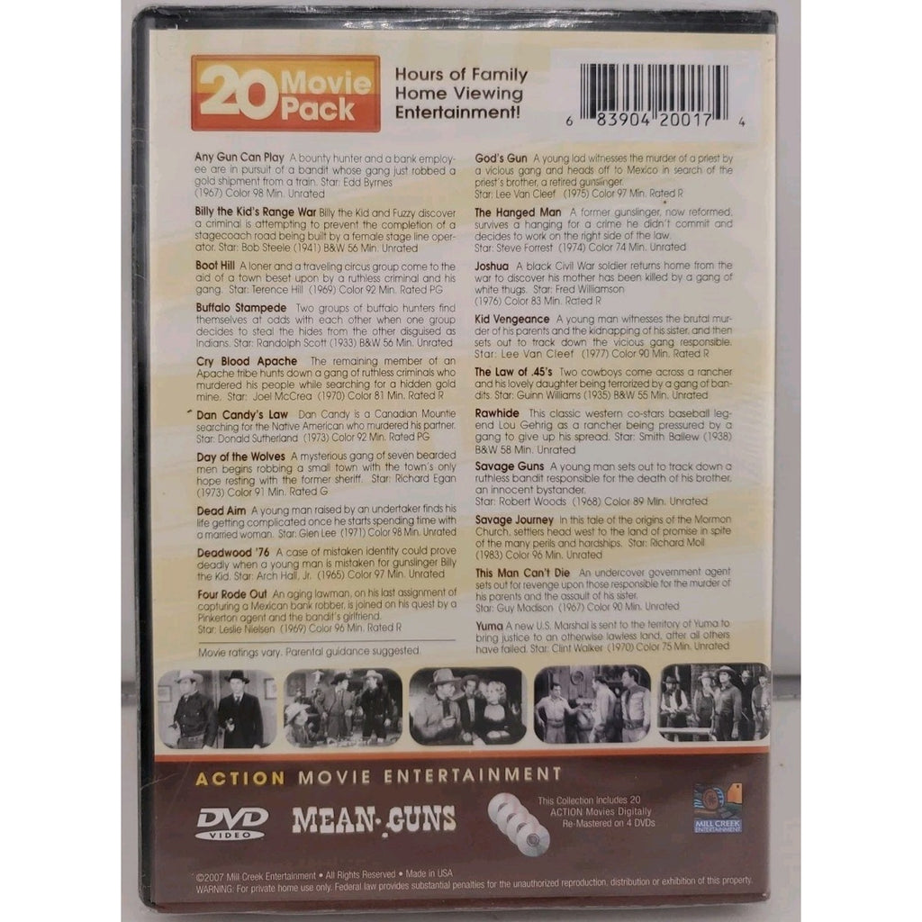 Mean Guns - 20 Pack (DVD, 4-Disc Set) *Brand New*