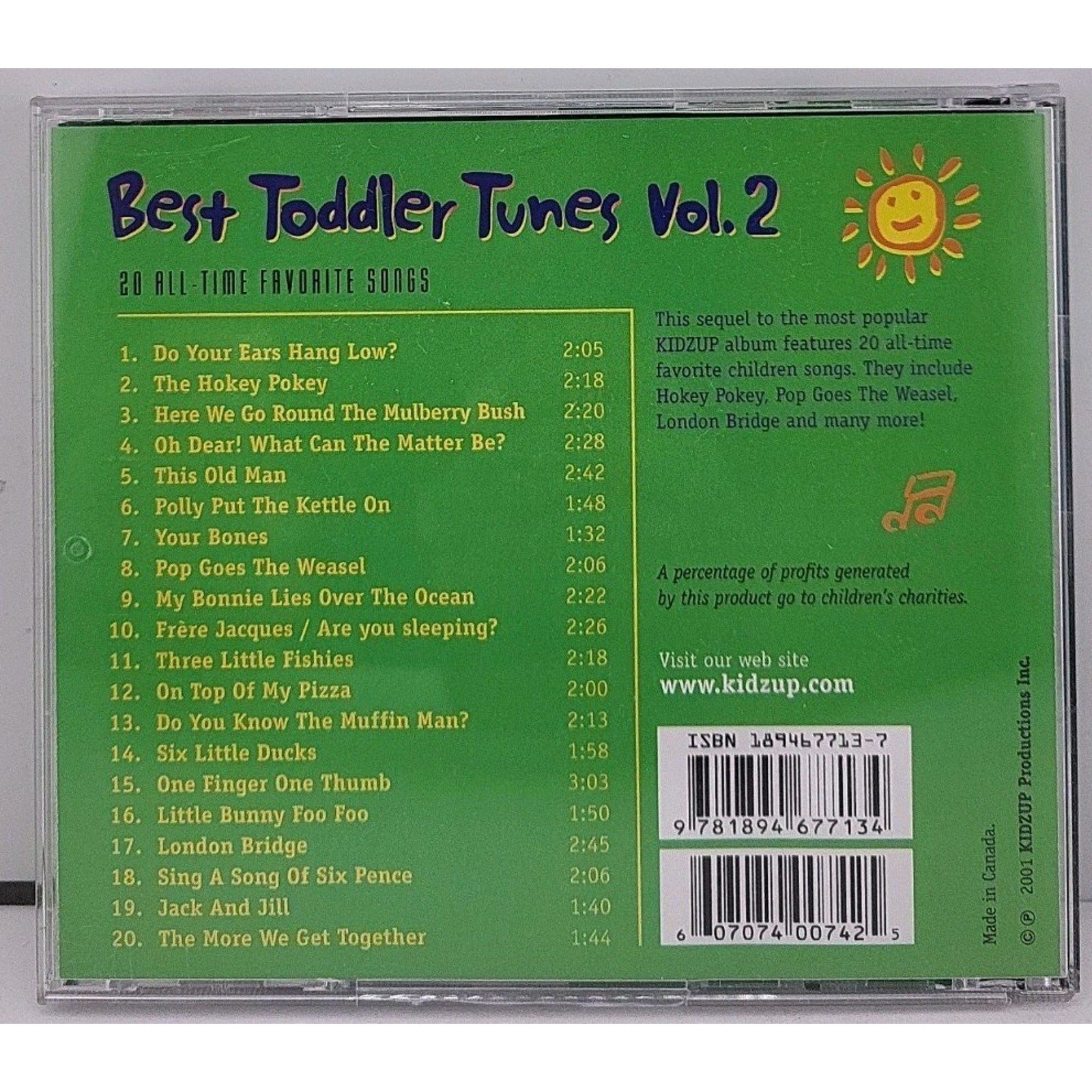 Vol. 2 Best Toddler Tunes by Various (CD, 2002)