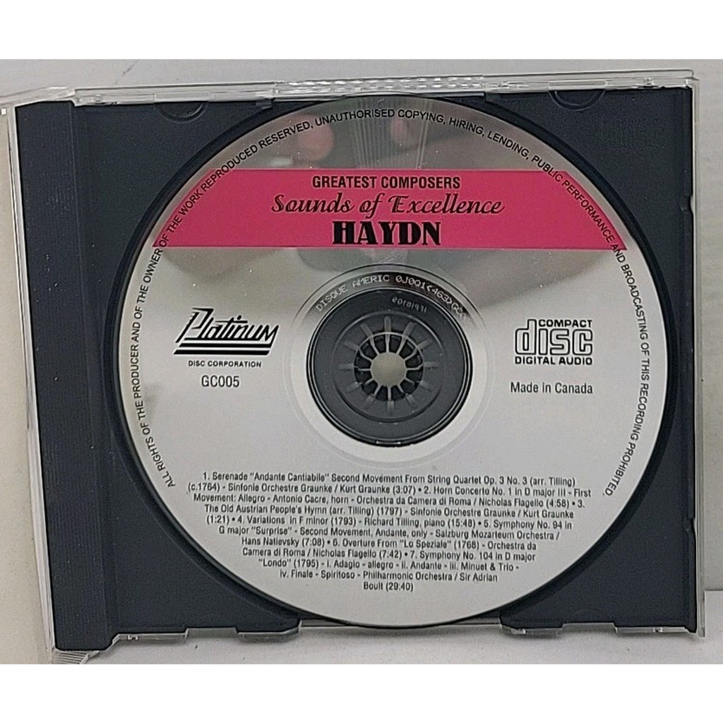 Franz Joseph Haydn CD Classical Various Orchestras