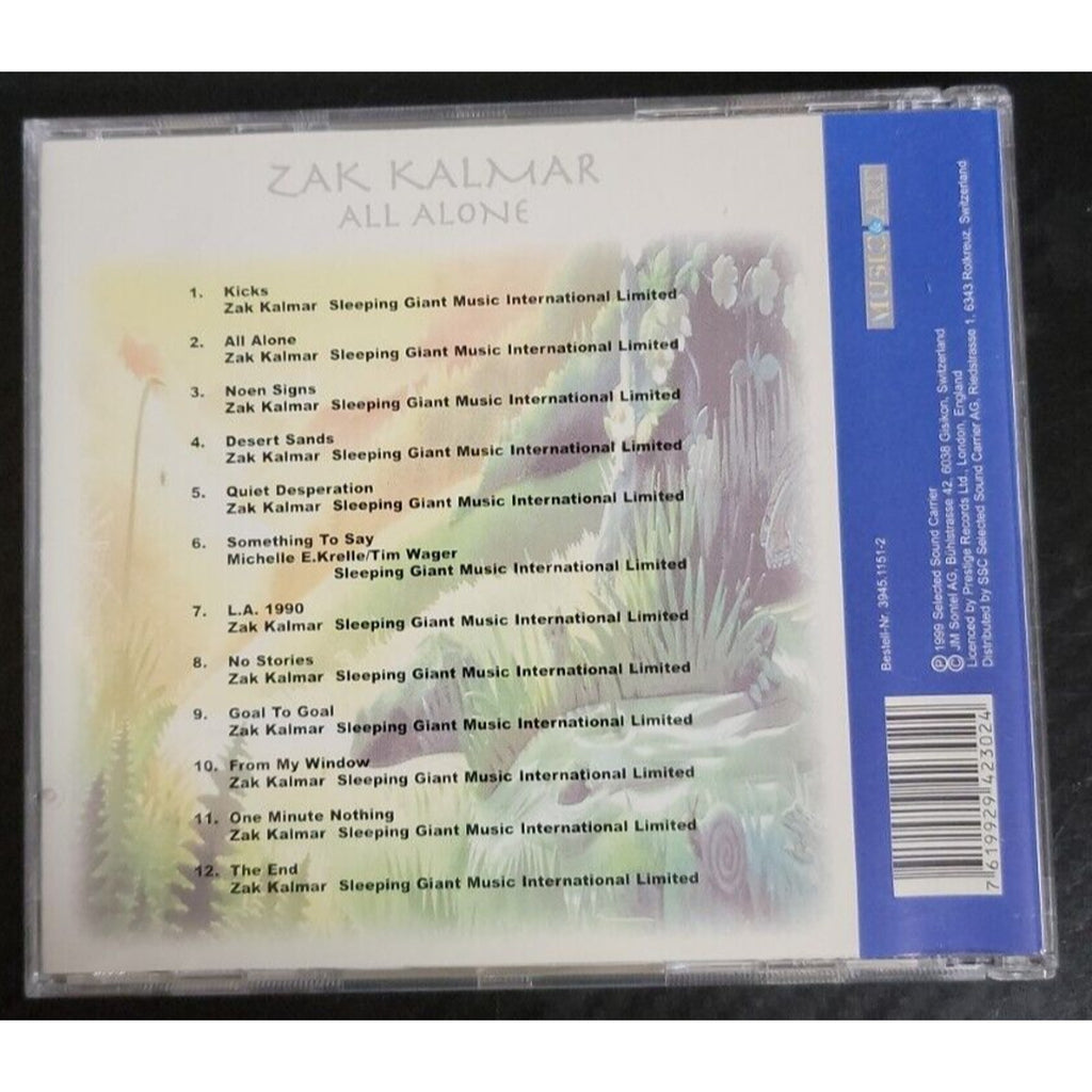 Kalmar Zak All Alone (UK IMPORT) (CD)