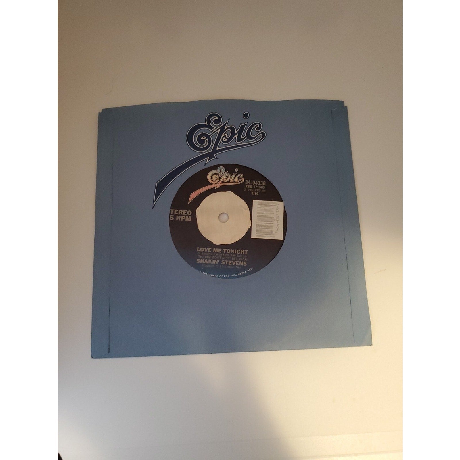 Shakin' Stevens: I Cry Just A Little Bit / Love Me Tonight (Record)