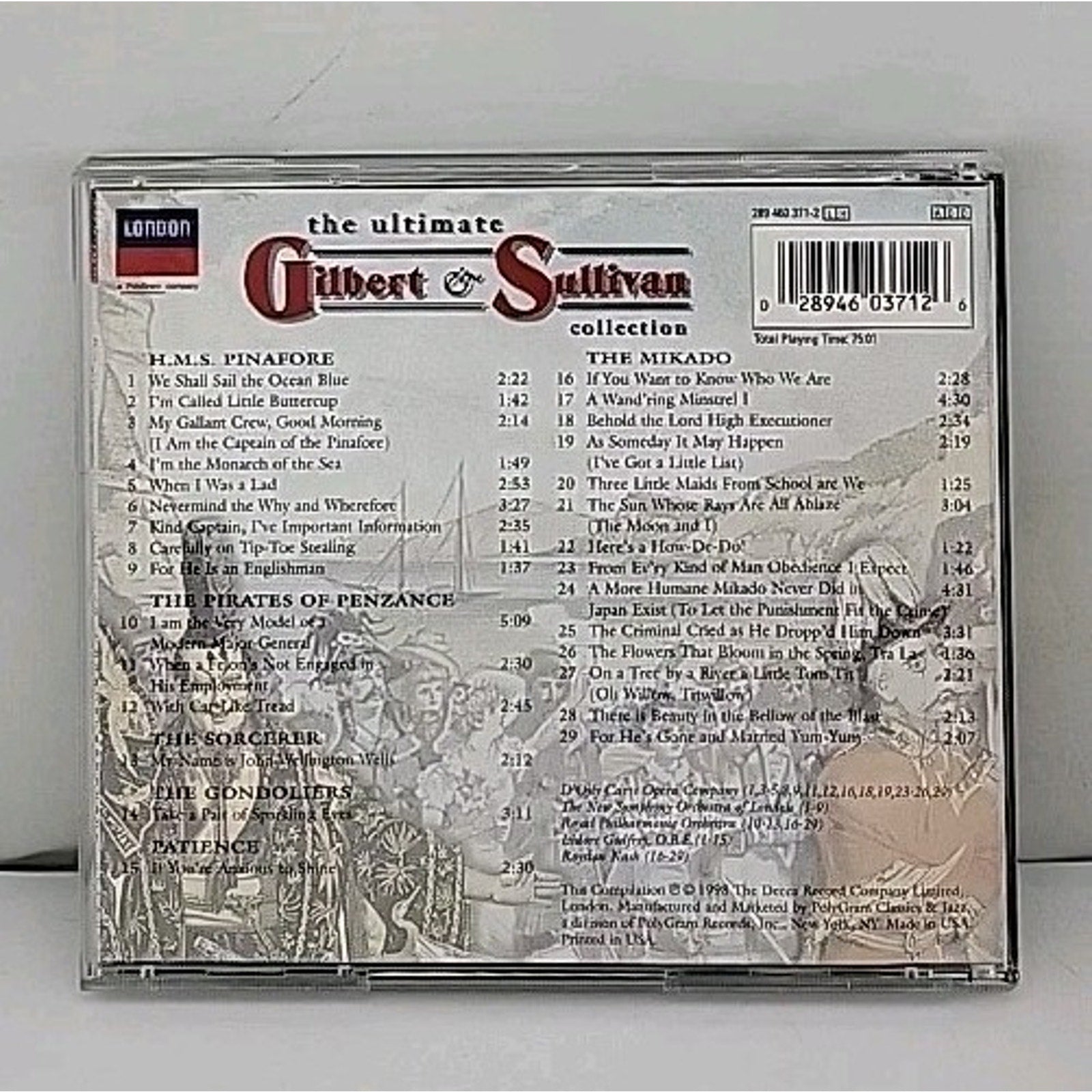 Ultimate Gilbert & Sullivan Collection by D'oyly Carte Opera Company (CD, 1998)
