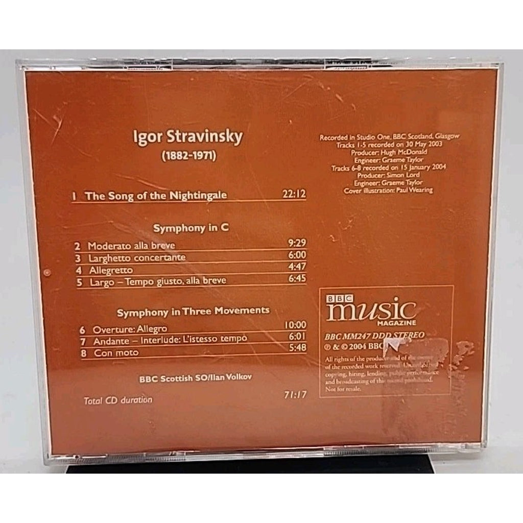 Stravinsky The Song Of The Nightingale Symphony in C BBC (CD)