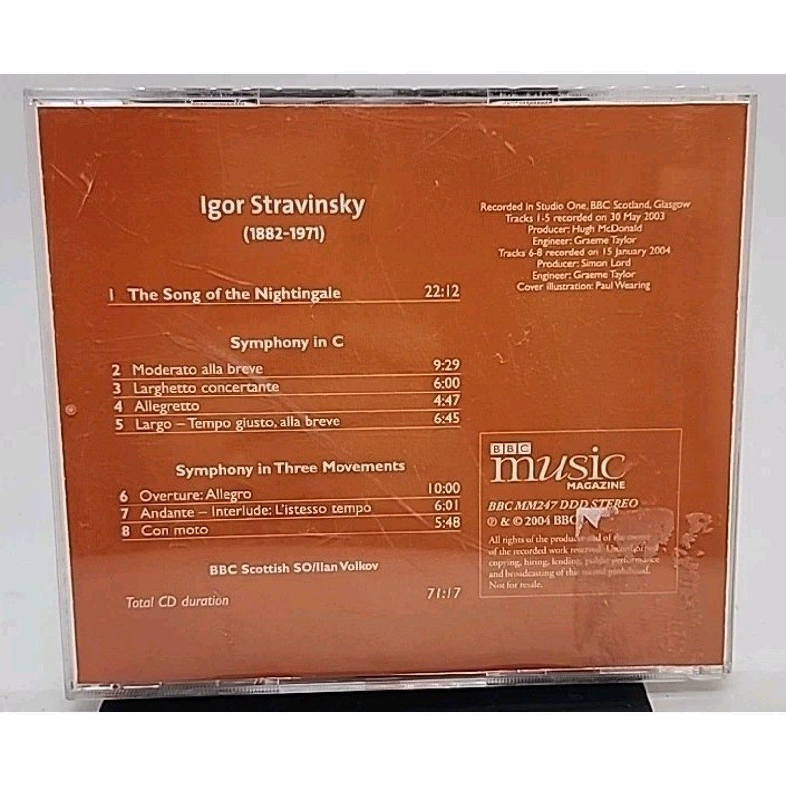 Stravinsky The Song Of The Nightingale Symphony in C BBC (CD)