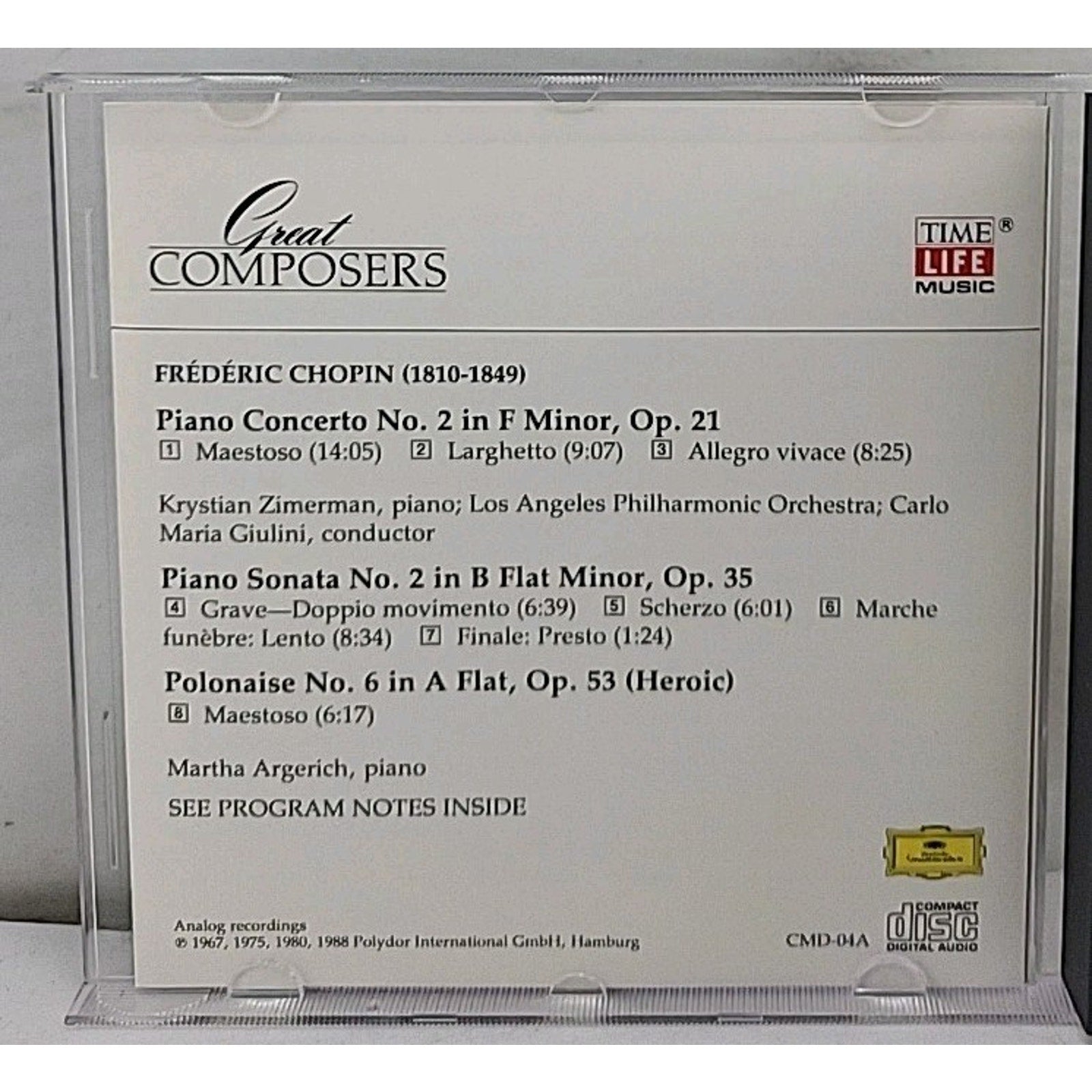 Great Composers Chopin CD