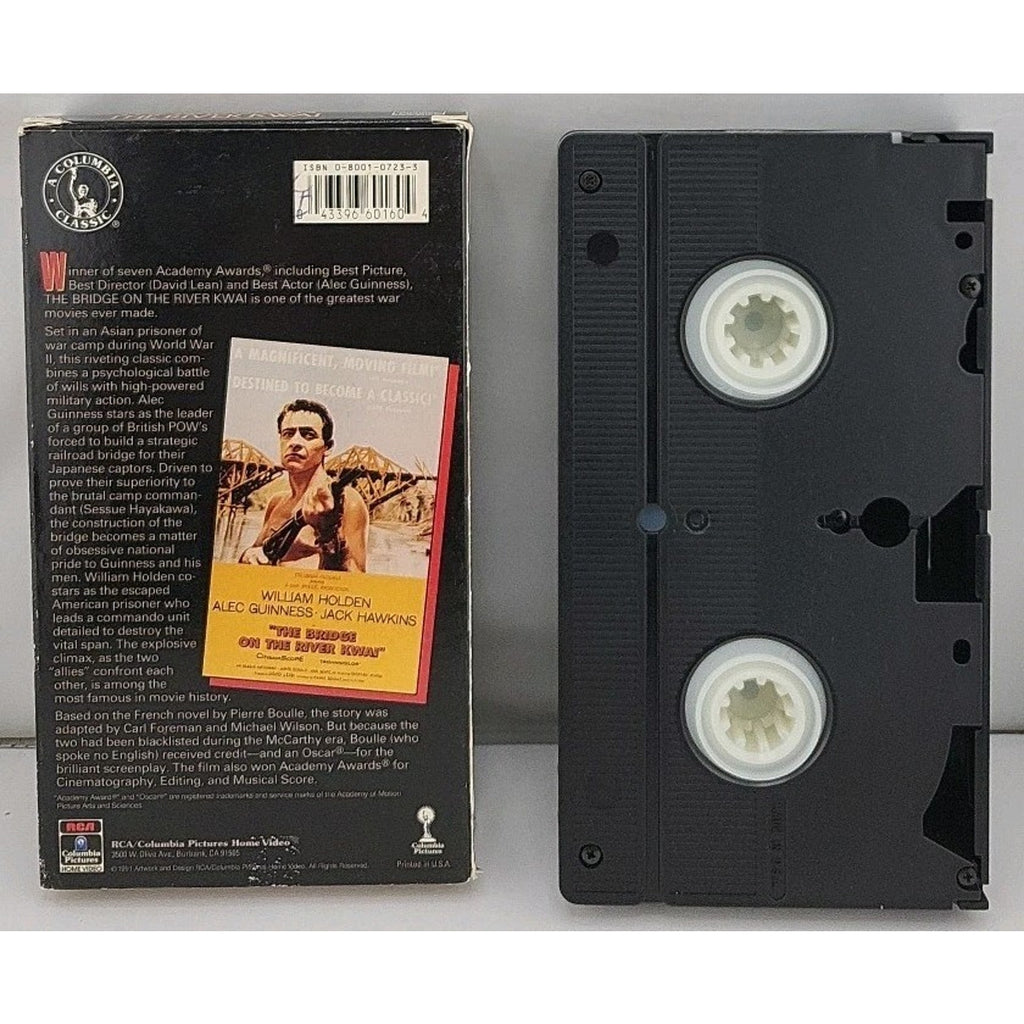 The Bridge On The River Kwai 1957 (VHS 1985) William Holden (Classic War Movie)