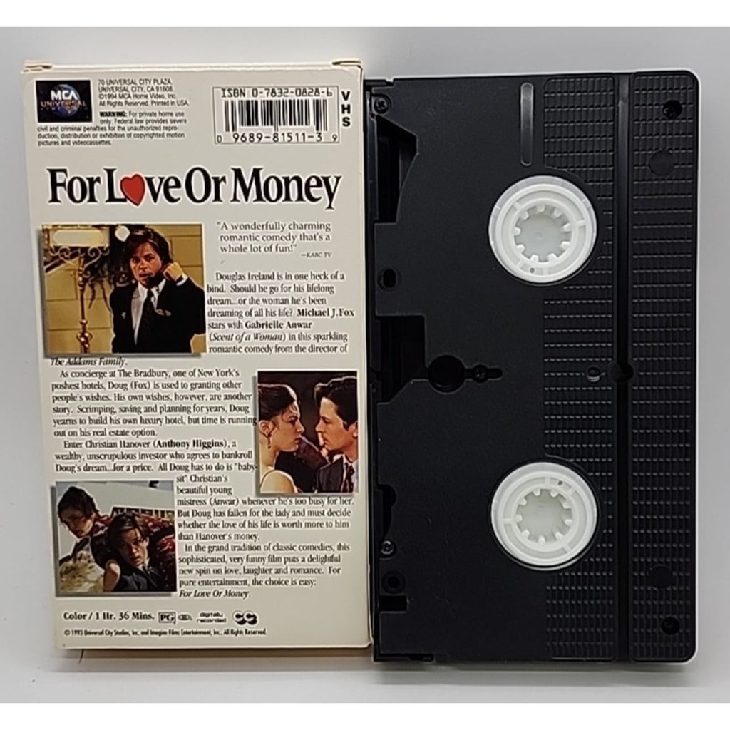 For Love or Money (VHS, 1994)