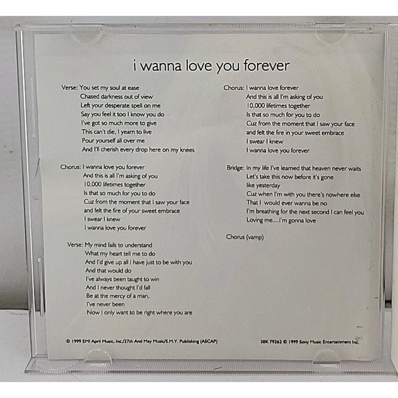 I Wanna Love You Forever [CD5/Cassette Single] [Single] by Jessica Simpson (CD,