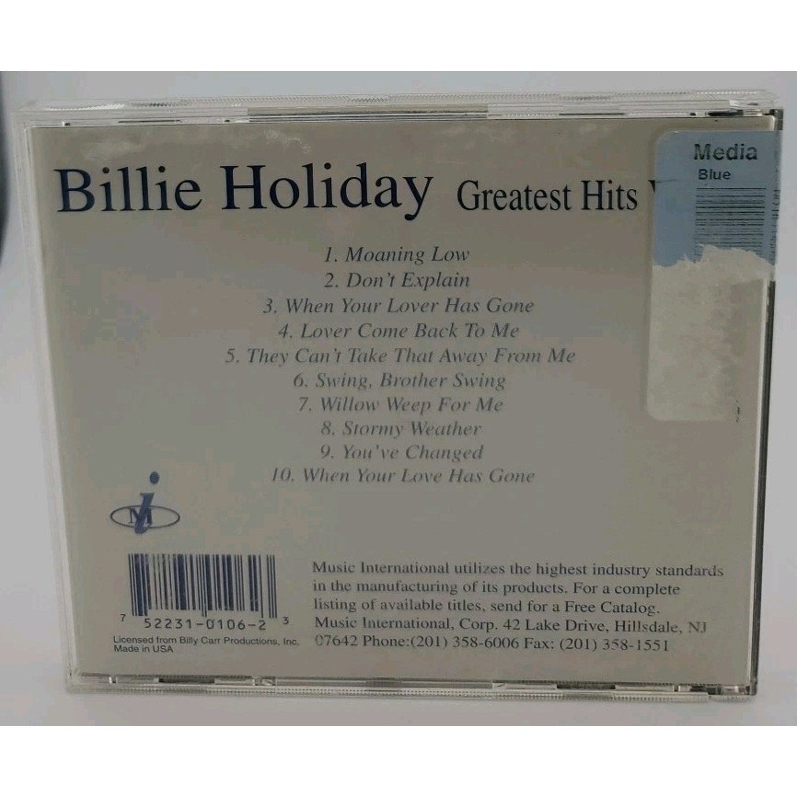 Billie Holiday Greatest Hits Vol.2 (CD)