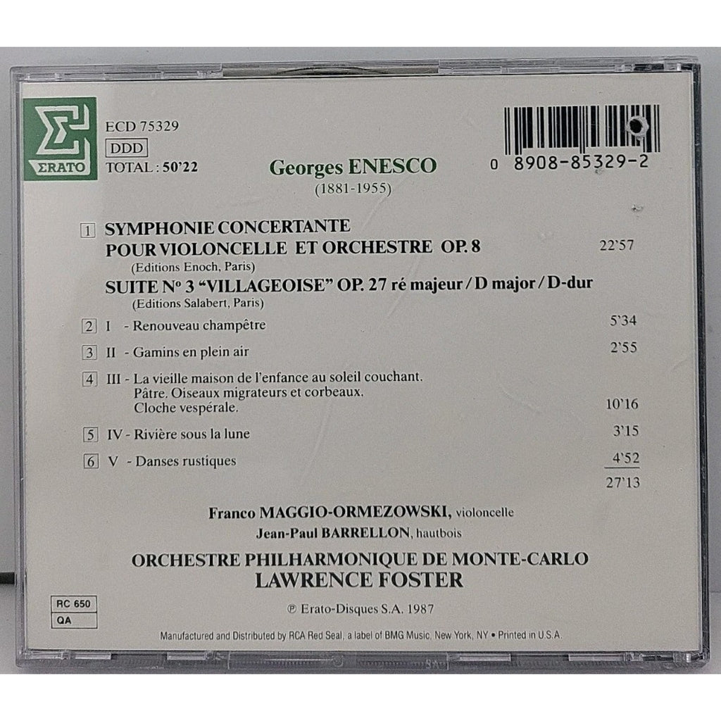 Enesco (Enescu) [Composer]; Lawren, Symphonie Concertante Pour Violonc, CD
