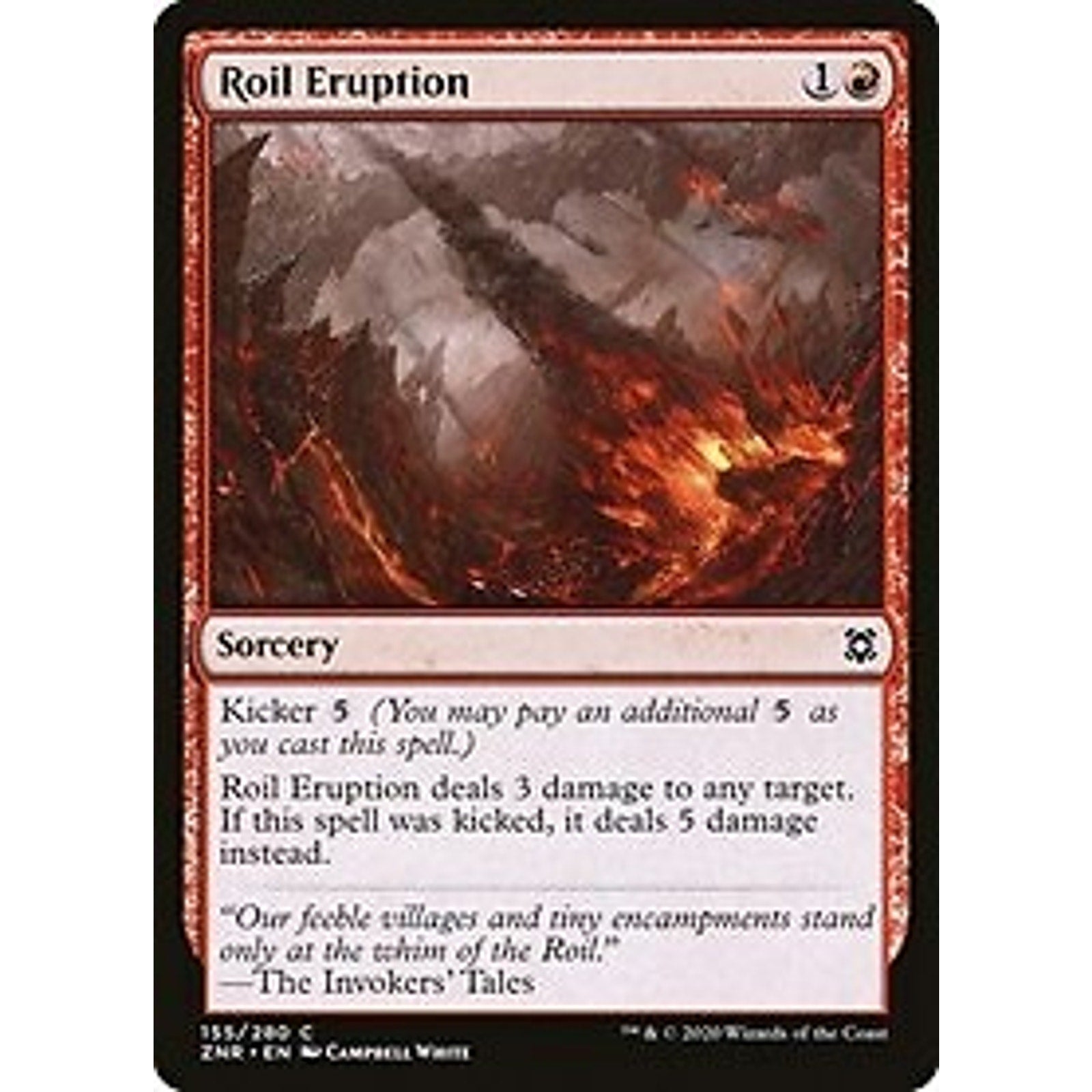 Roil Eruption (155) Zendikar Rising Mtg x4 4x ZNR Magic
