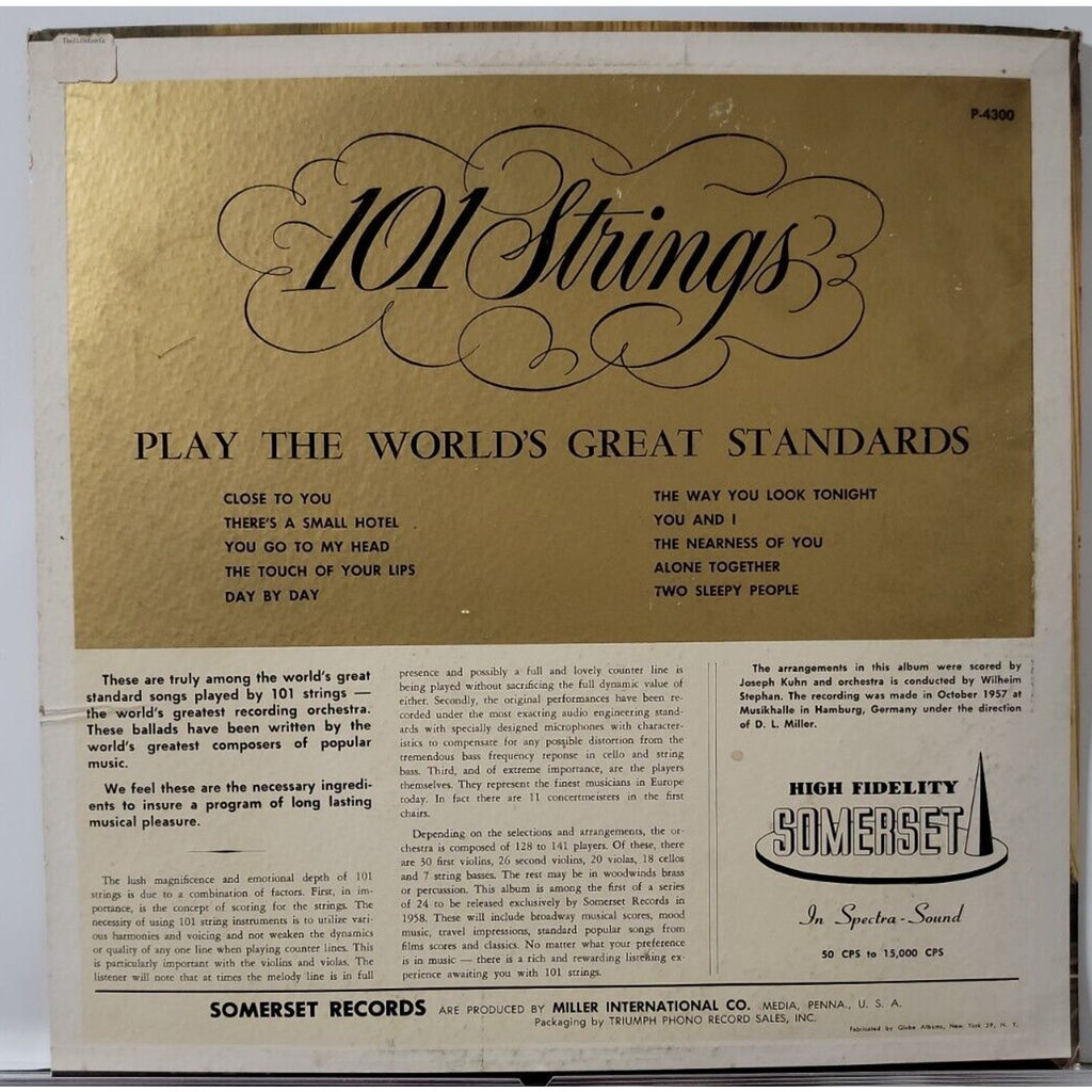 101 Strings – Play The World's Great Standards (Record)