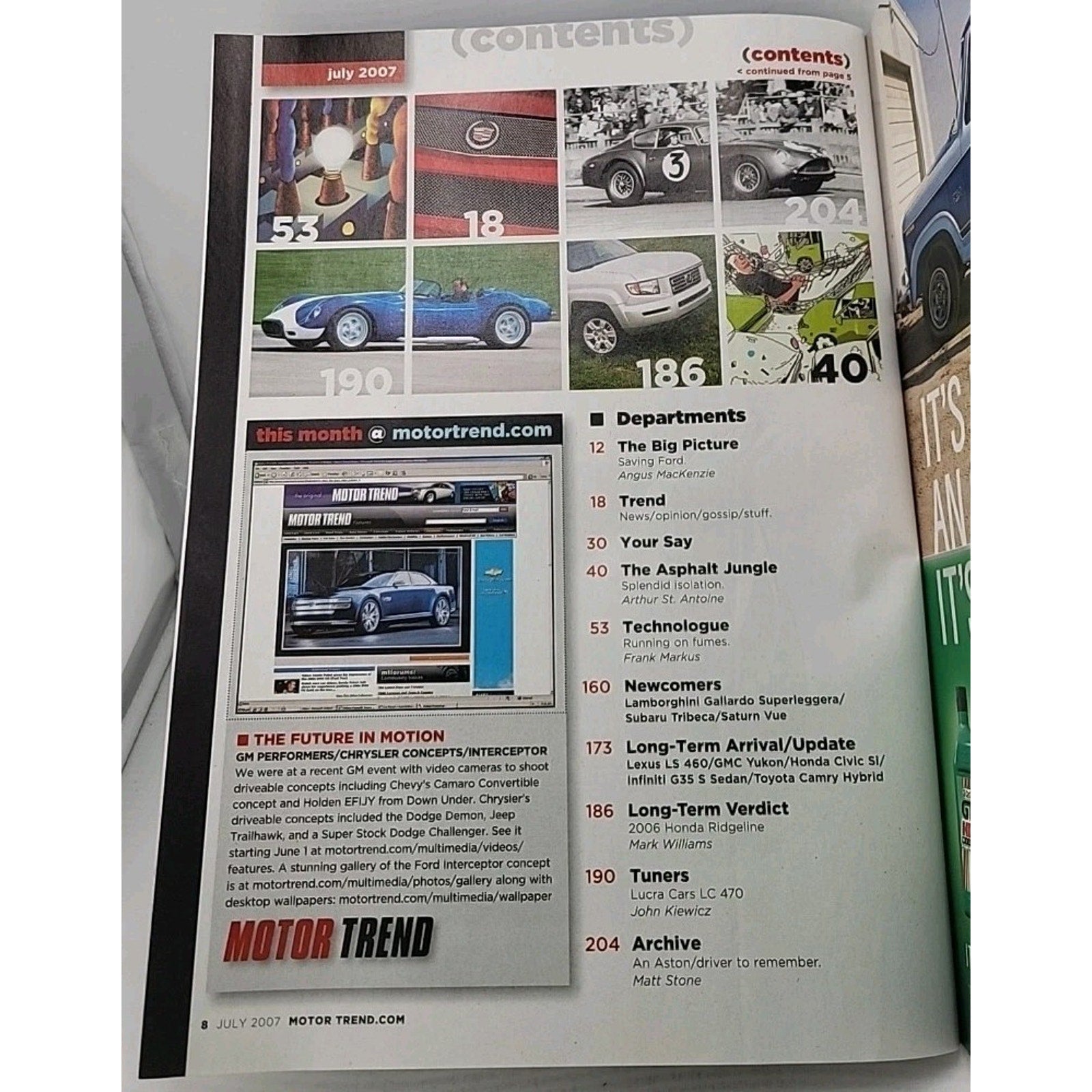Motor Trend Magazine July 2007